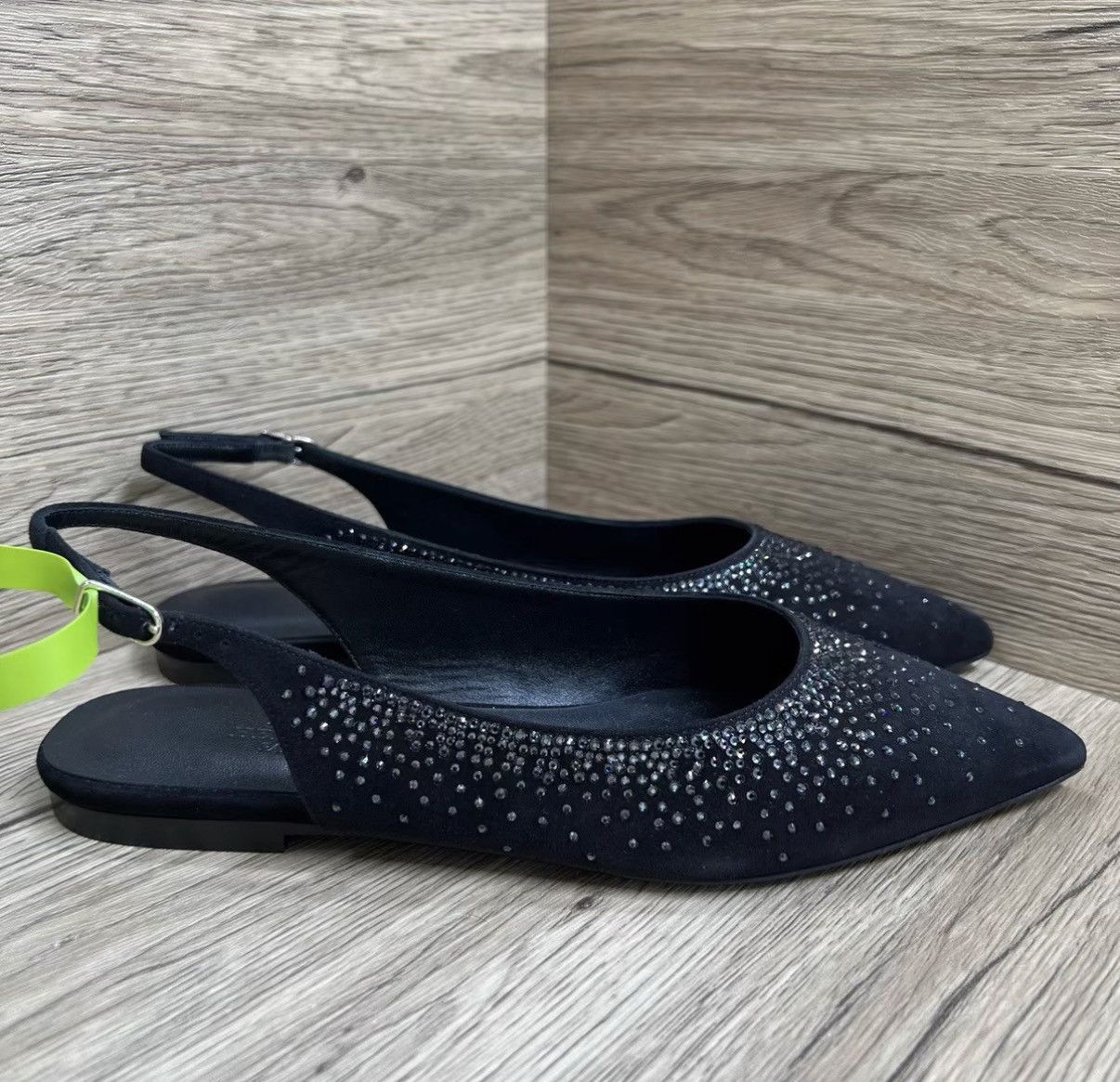 Hermes Hermes Black Crystal Pointed-toe Flat Shoes J41 Size US 6 / IT 36 - 4 Thumbnail
