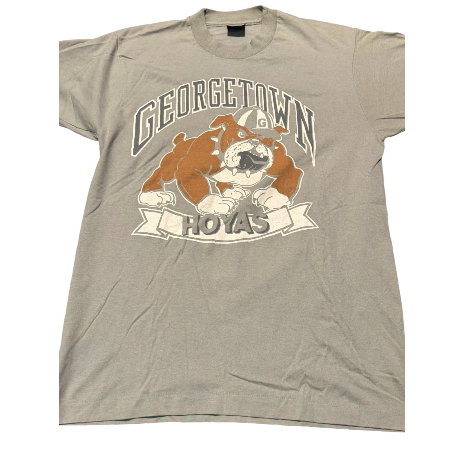 Vintage VINTAGE Georgetown Hoyas University Bulldog Single Stitch T-Shirt Gray L MEN US Shirt Size US L / EU 52-54 / 3 - 2 Thumbnail