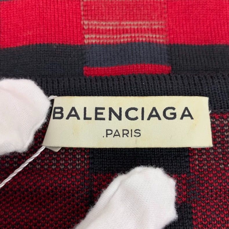 Balenciaga Balenciaga Color-block fine-check wool crewneck long-sleev Size US S / EU 44-46 / 1 - 8 Thumbnail