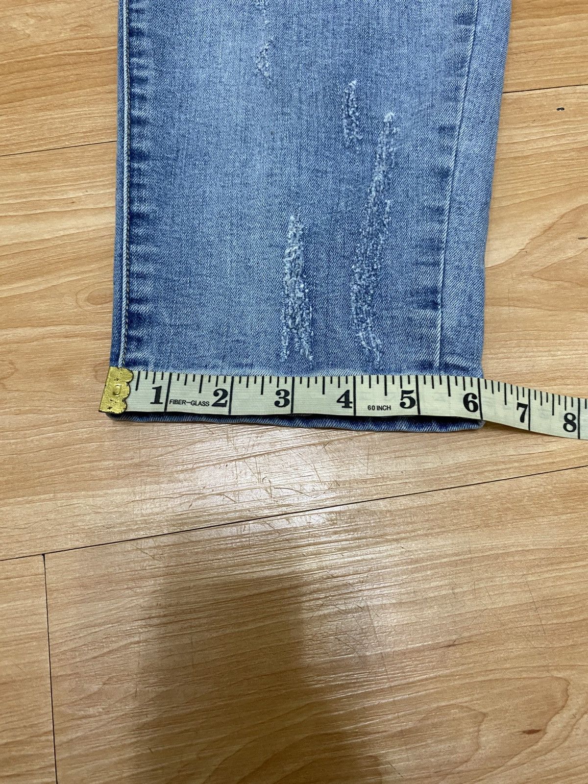 If Six Was Nine Punk Distressed Studded Jeans –Ripped Denim with Metal Rivet Size US 42 / EU 58 - 21 Thumbnail