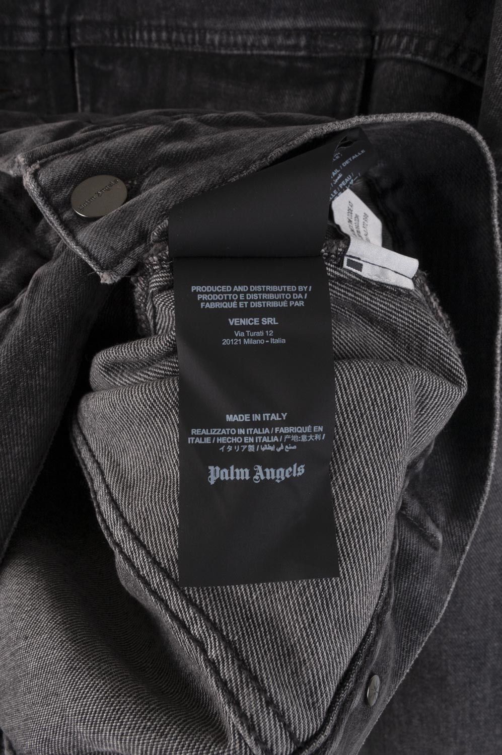 Palm Angels New Original Palm Angels Men Grey Denim Jacket Size M H3689 Size US M / EU 48-50 / 2 - 10 Thumbnail