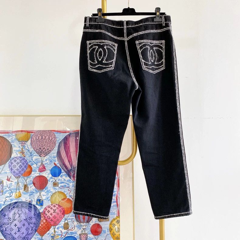 Chanel Chanel Black jeans Size 27" / US 4 / IT 40 - 2 Thumbnail