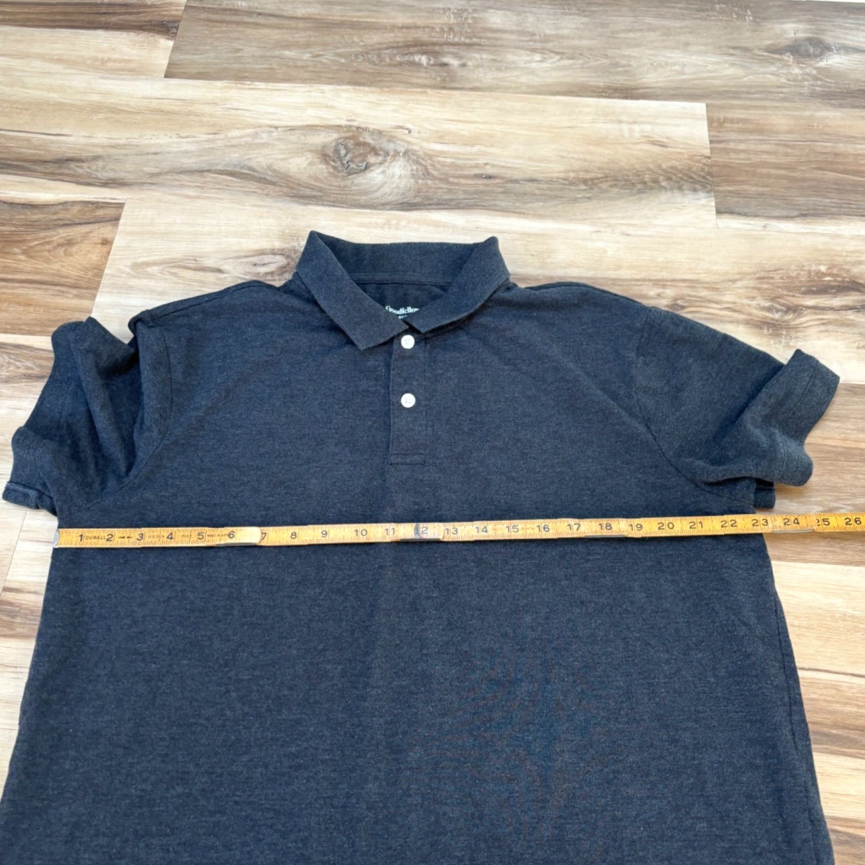 Vintage Goodfellow Polo Shirt Mens XL Gray Short Sleeve Polo | Cotton Polyester | Button Collar | Regular Fit Size US XL / EU 56 / 4 - 6 Thumbnail