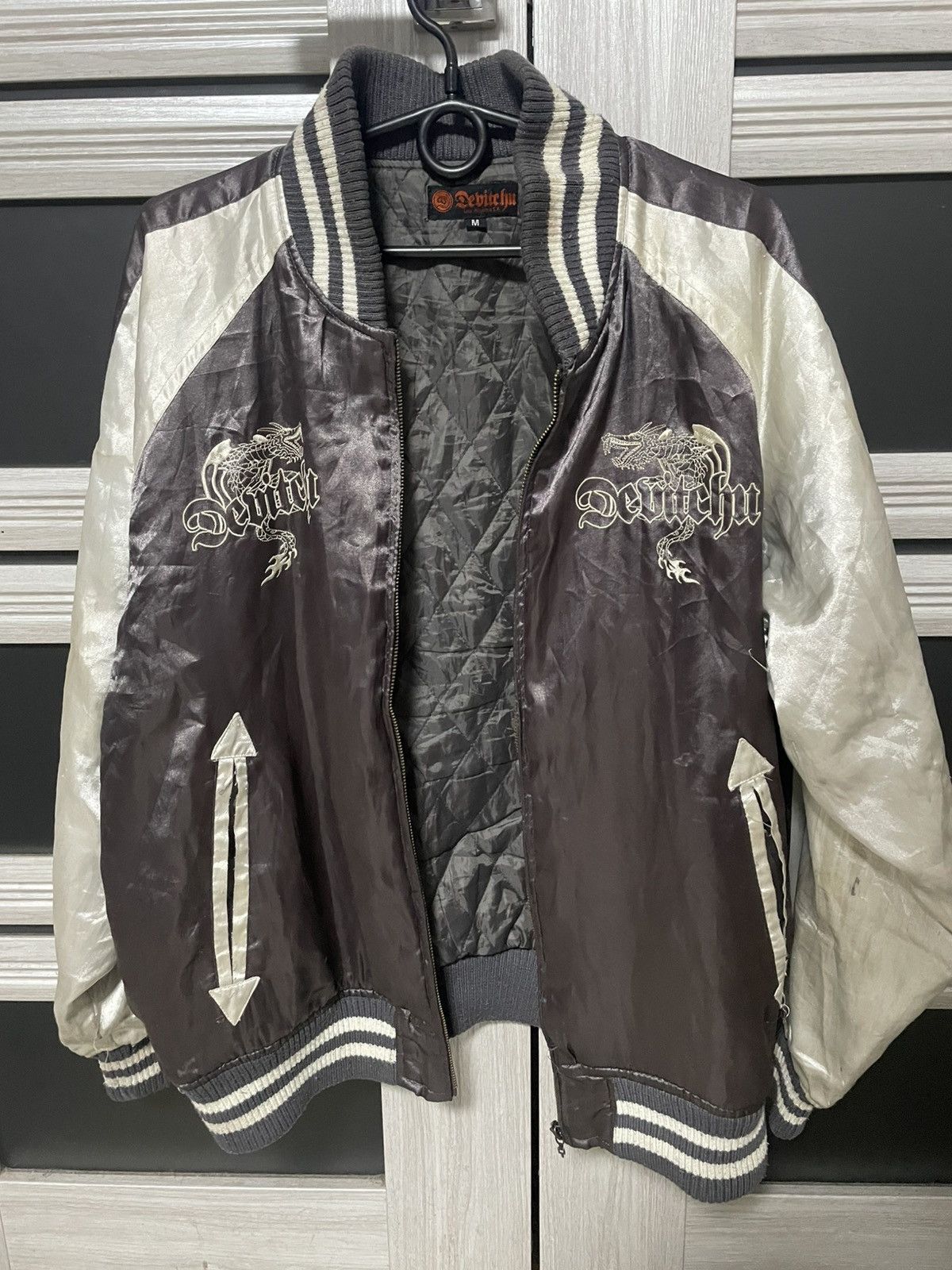 Japanese Brand × Vintage Vintage Devitchu Los Angeles Embroidered Dragon Jacket Y2K Size US M / EU 48-50 / 2 - 5 Thumbnail