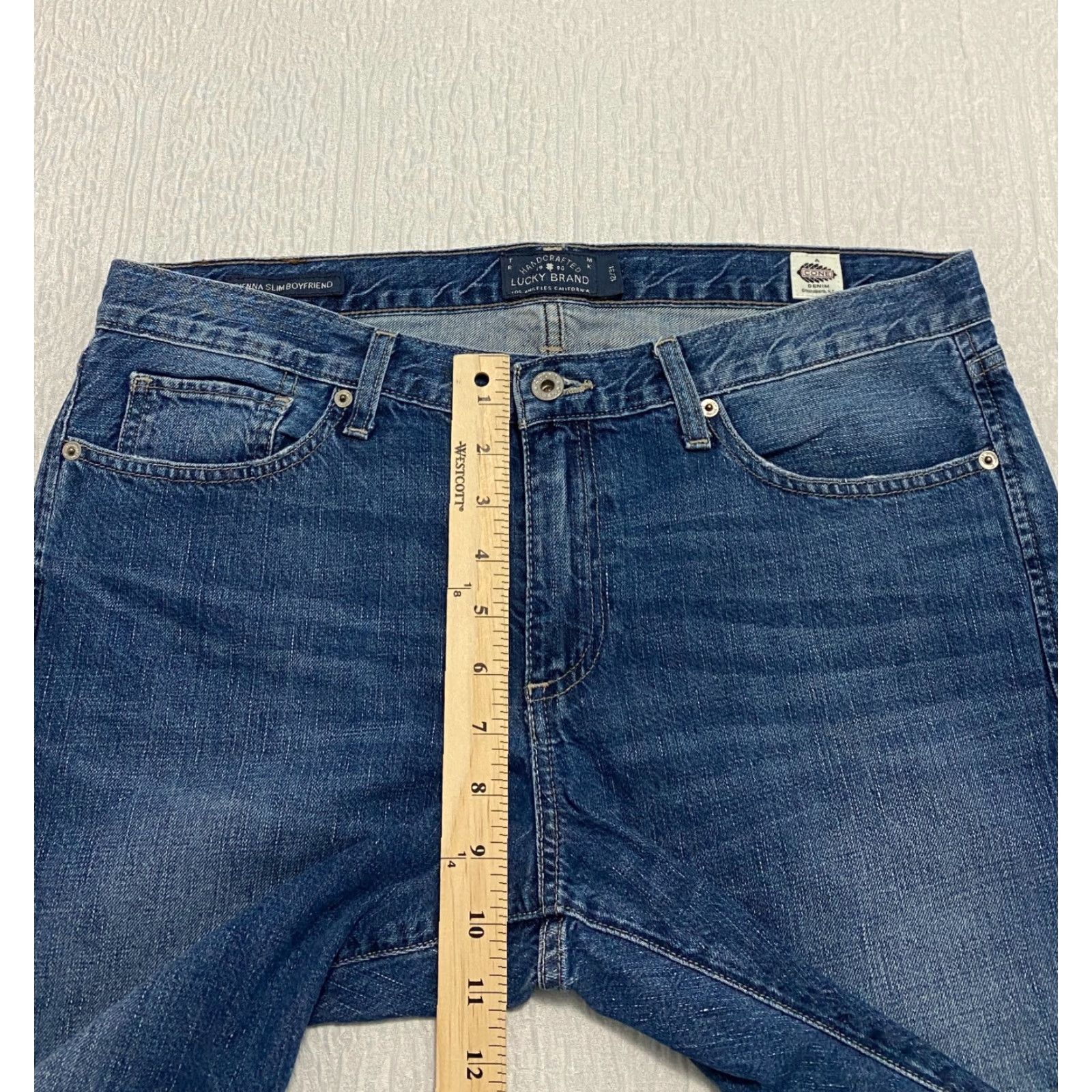 Lucky Brand Lucky Brand Jeans Womens 12 Blue Sienna Slim Boyfriend Distressed Cone Denim Size 24" / US 00 / IT 34 - 6 Thumbnail