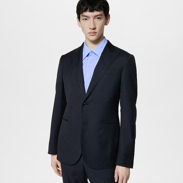 Louis Vuitton Single-Breasted Wool Pont Neuf Jacket - 48 S Size 48S - 3 Thumbnail