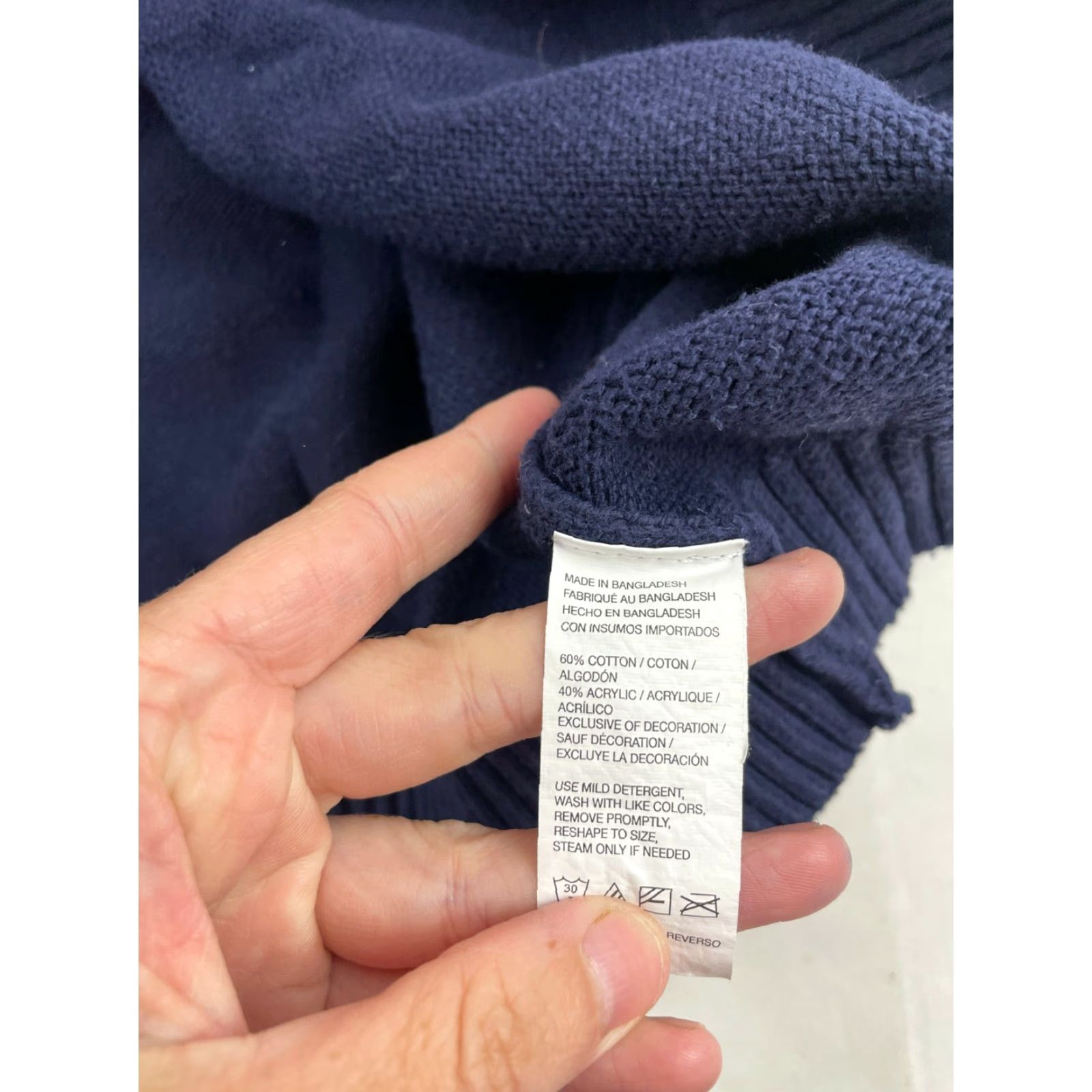 Izod IZOD Sweater Men XL Navy Green Gray Color Blocks Crew Neck Ribbed Edges, Pullover, Regular, Blue, Size XL, Men, Clothing, Modern, Breathable Size US XL / EU 56 / 4 - 7 Thumbnail