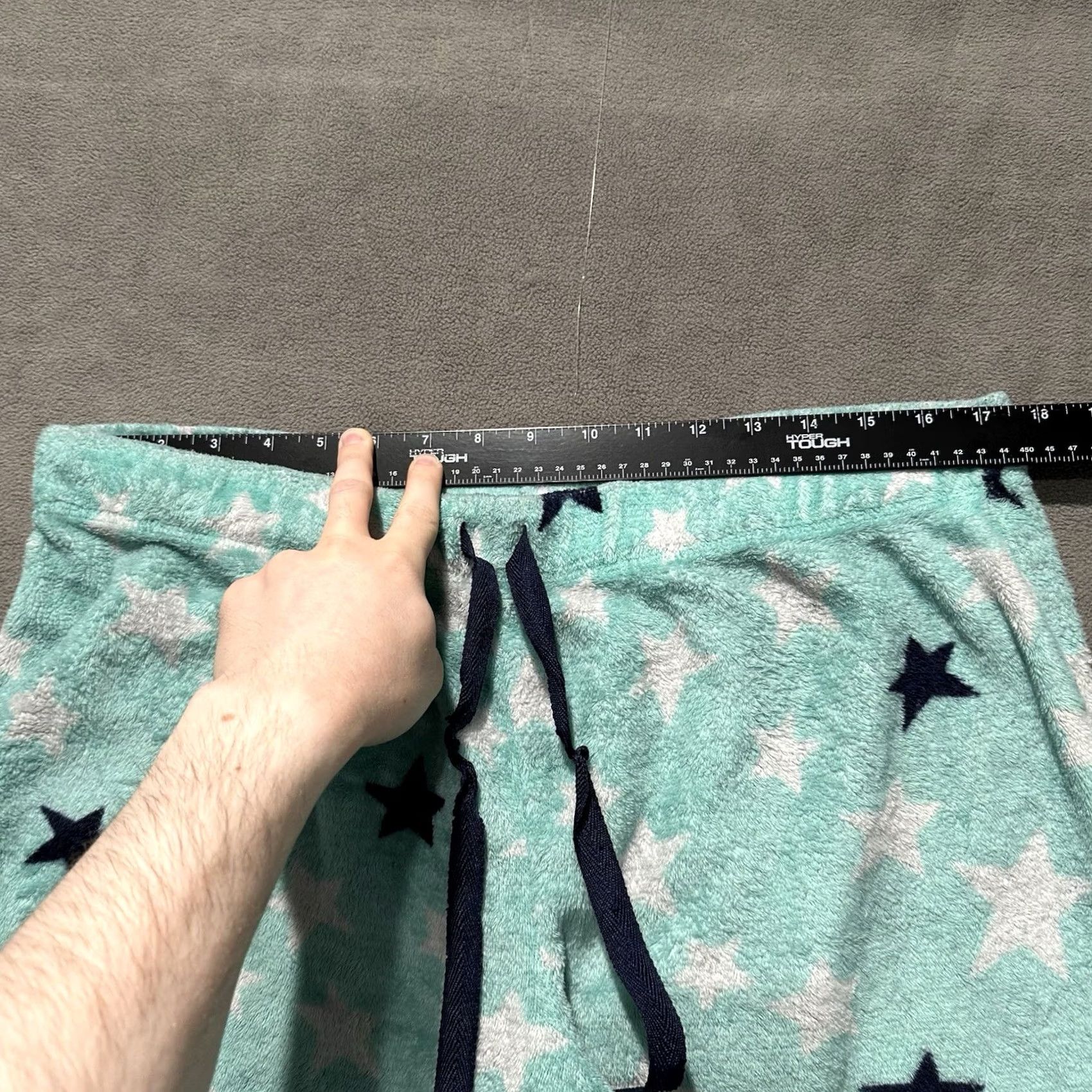 Vintage Secret Treasures Pajama Pants Women XL Mint Green Star Print Fleece Lounge Sleep Size 40" / US 18 - 5 Thumbnail