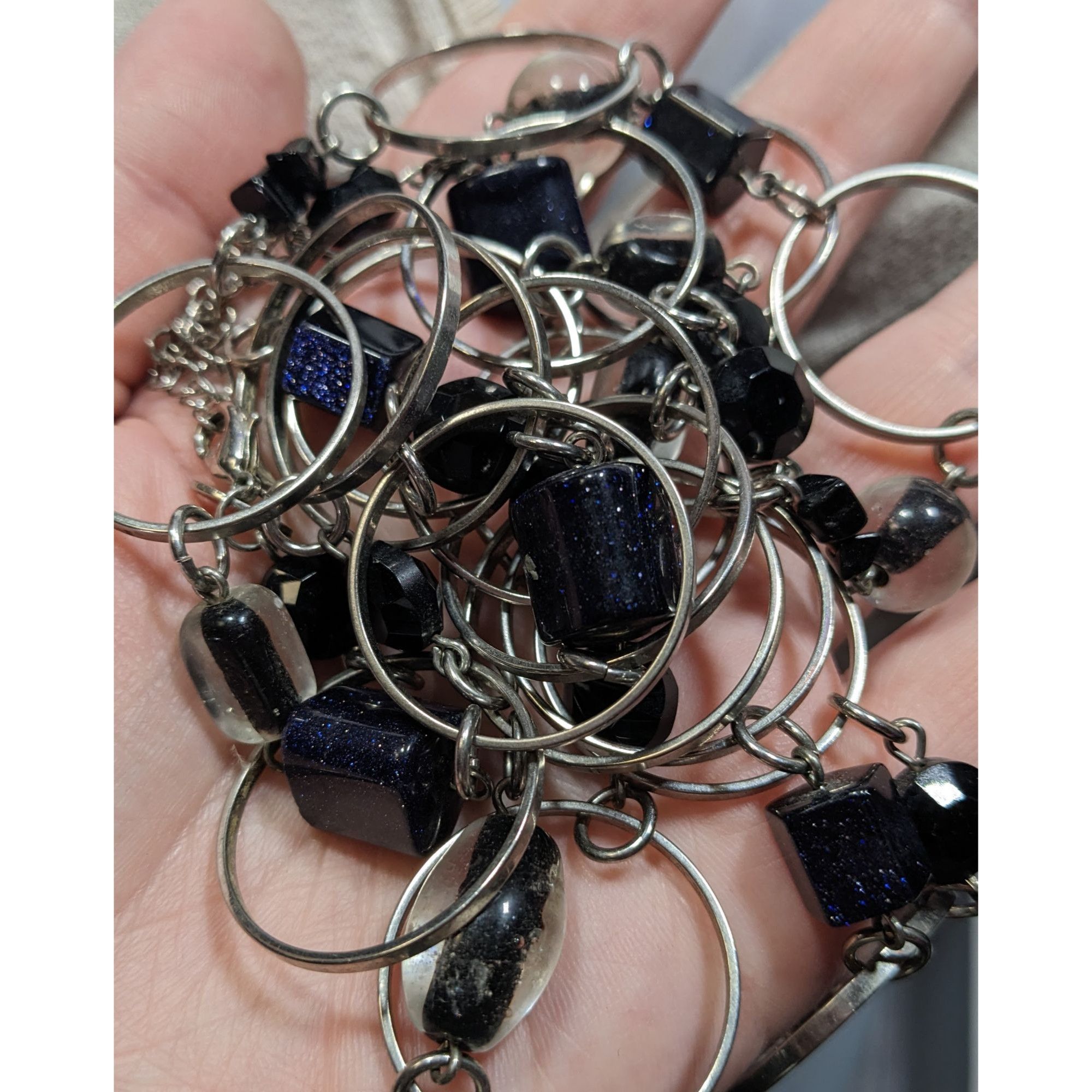 Other Lia Sophia Moondust Midnight Blue Sparkle Beaded Necklace Wi Size ONE SIZE - 4 Thumbnail