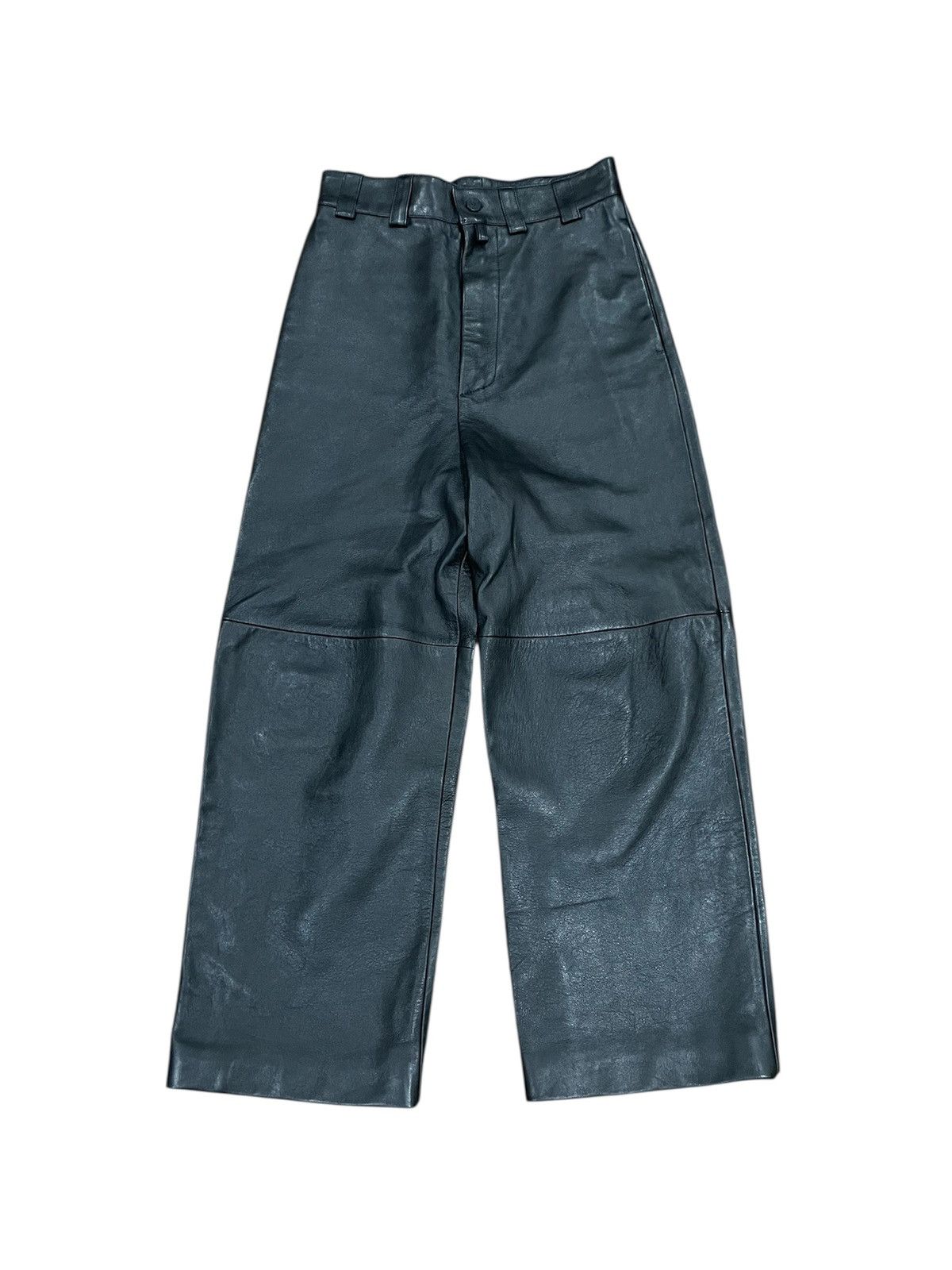 Balenciaga *Sample* Balenciaga Leather Baggy Cropped Trousers 30W Size US 30 / EU 46 - 1 Thumbnail