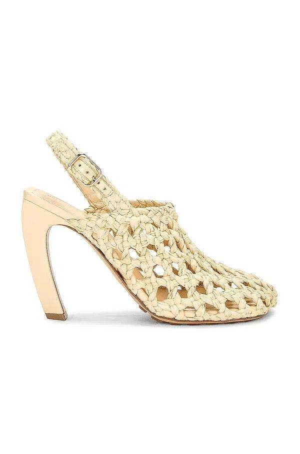 Bottega Veneta o1n1vont1224 Jimbo Slingback Pumps in Beige Size US 7 / IT 37 - 1 Thumbnail