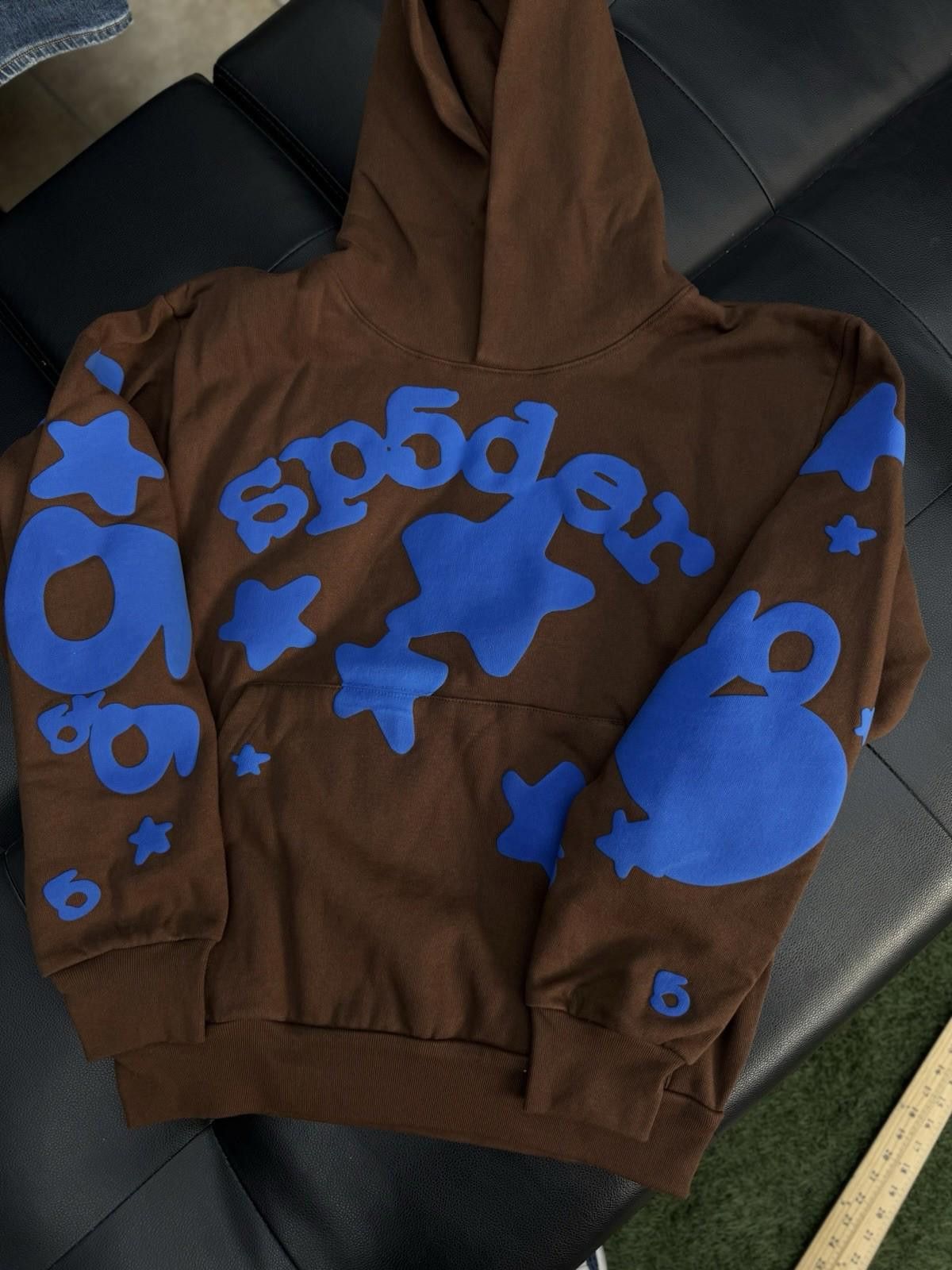 Sp5der Sp5der Worldwide Brown/Blue Hoodie Size (S) (NEW) Size US S / EU 44-46 / 1 - 4 Thumbnail