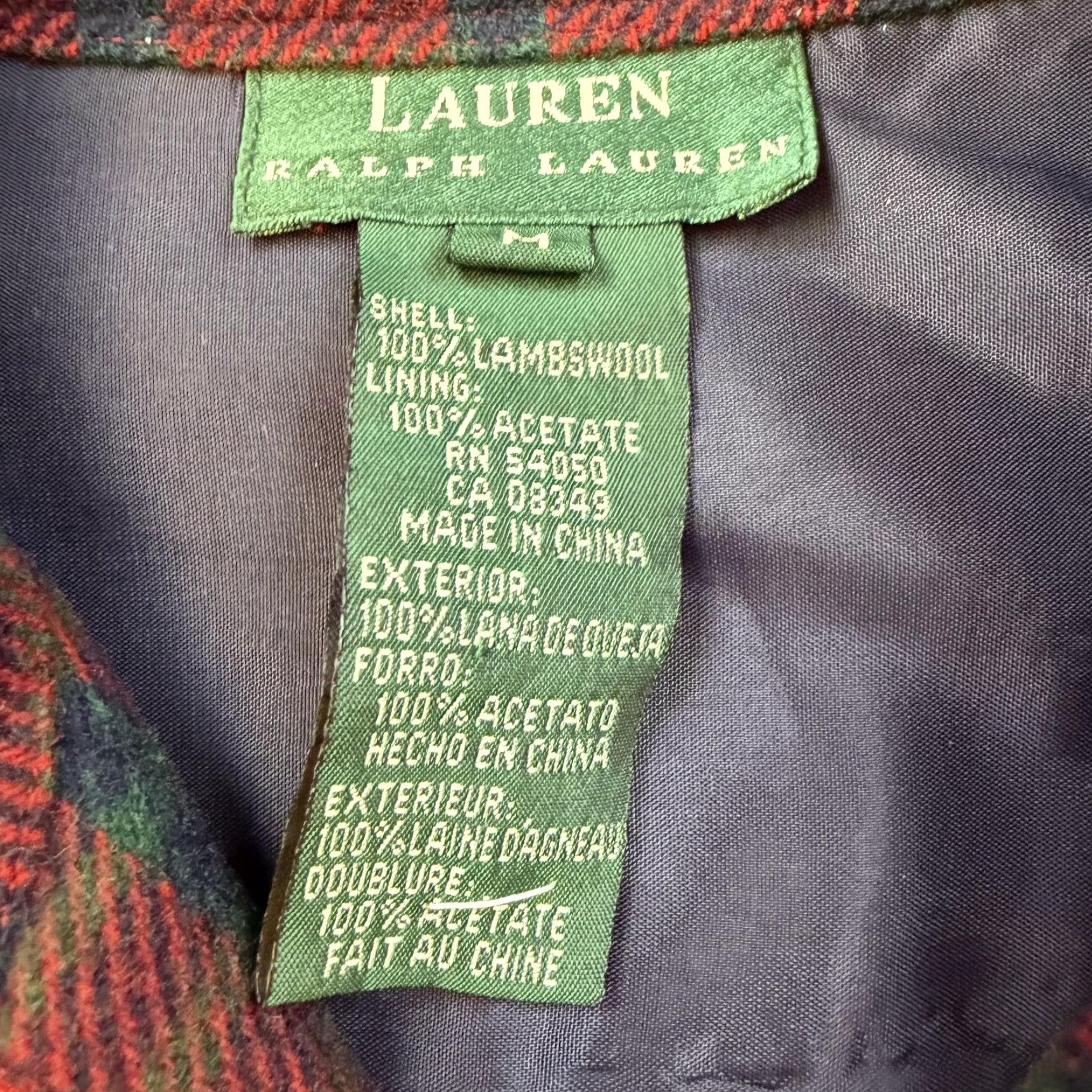 Ralph Lauren Lauren Ralph Lauren Jacket Mens Medium Red Plaid Lambswool Zip Front Lined Bomber Wool Flannel Pattern Jacket Mens Red Plaid Lambswool Zip Front Lined Size US M / EU 48-50 / 2 - 4 Thumbnail