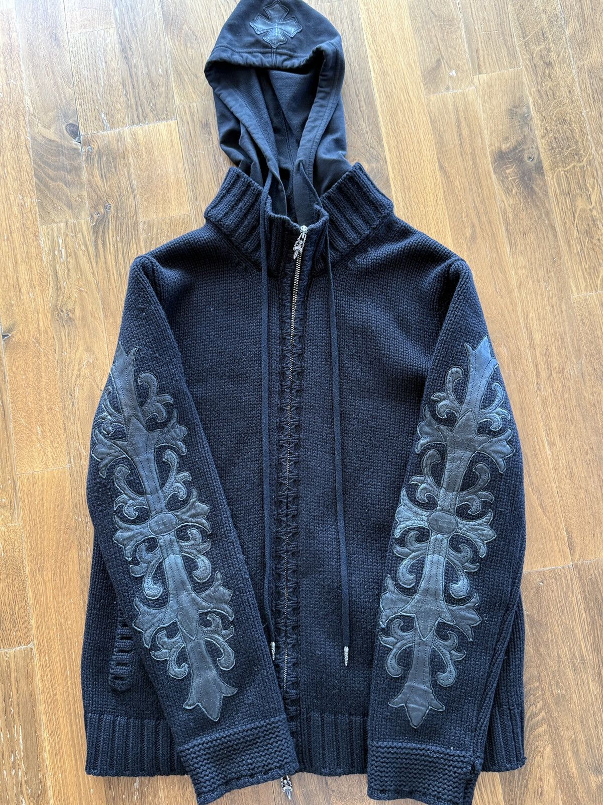 Chrome Hearts Chrome Hearts Cashmere Patches 1-of-1 Zip Up Size US L / EU 52-54 / 3 - 1 Thumbnail