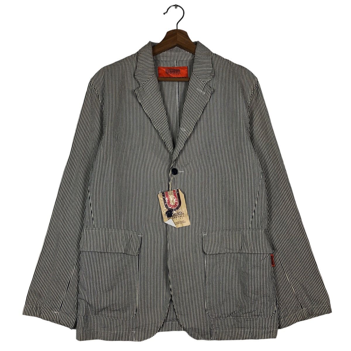 Japanese Brand 🔥Vintage Universal Overall Chicago Chore Jacket Hickory Size US M / EU 48-50 / 2 - 1 Thumbnail