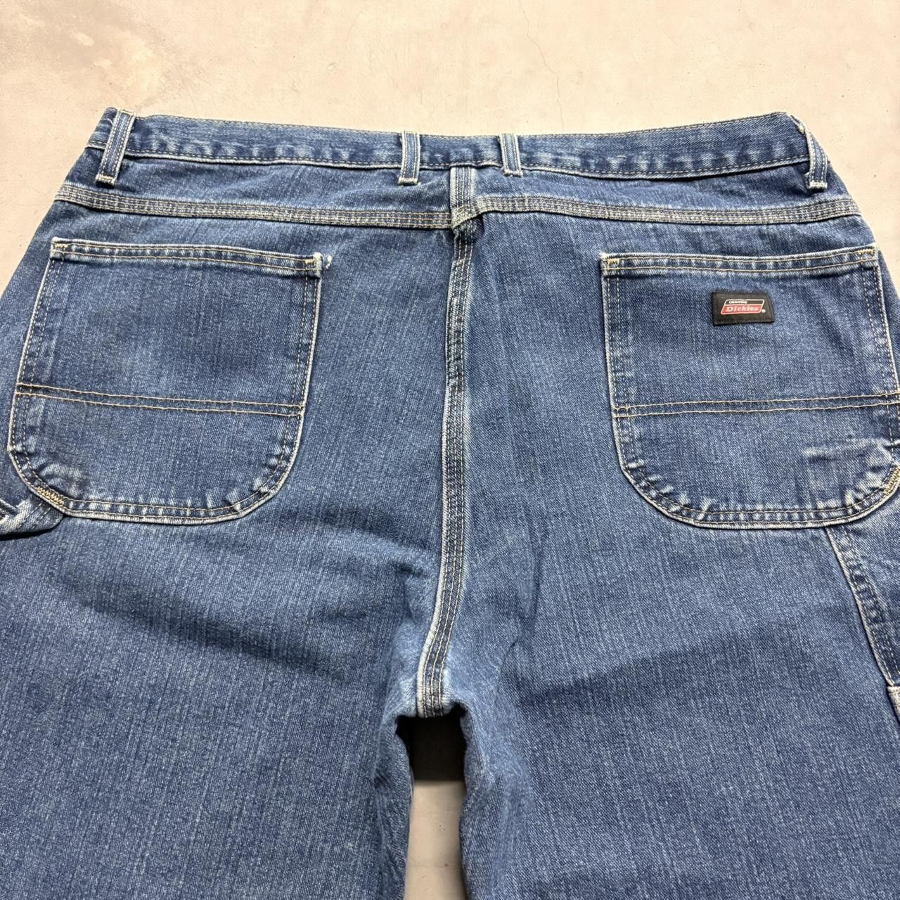 Dickies Crazy Vintage Y2K/2000s Baggy Wideleg Workwear Style Dickies Stained Carpenter Dark Wash Denim Jeans! Size US 40 / EU 56 - 8 Thumbnail