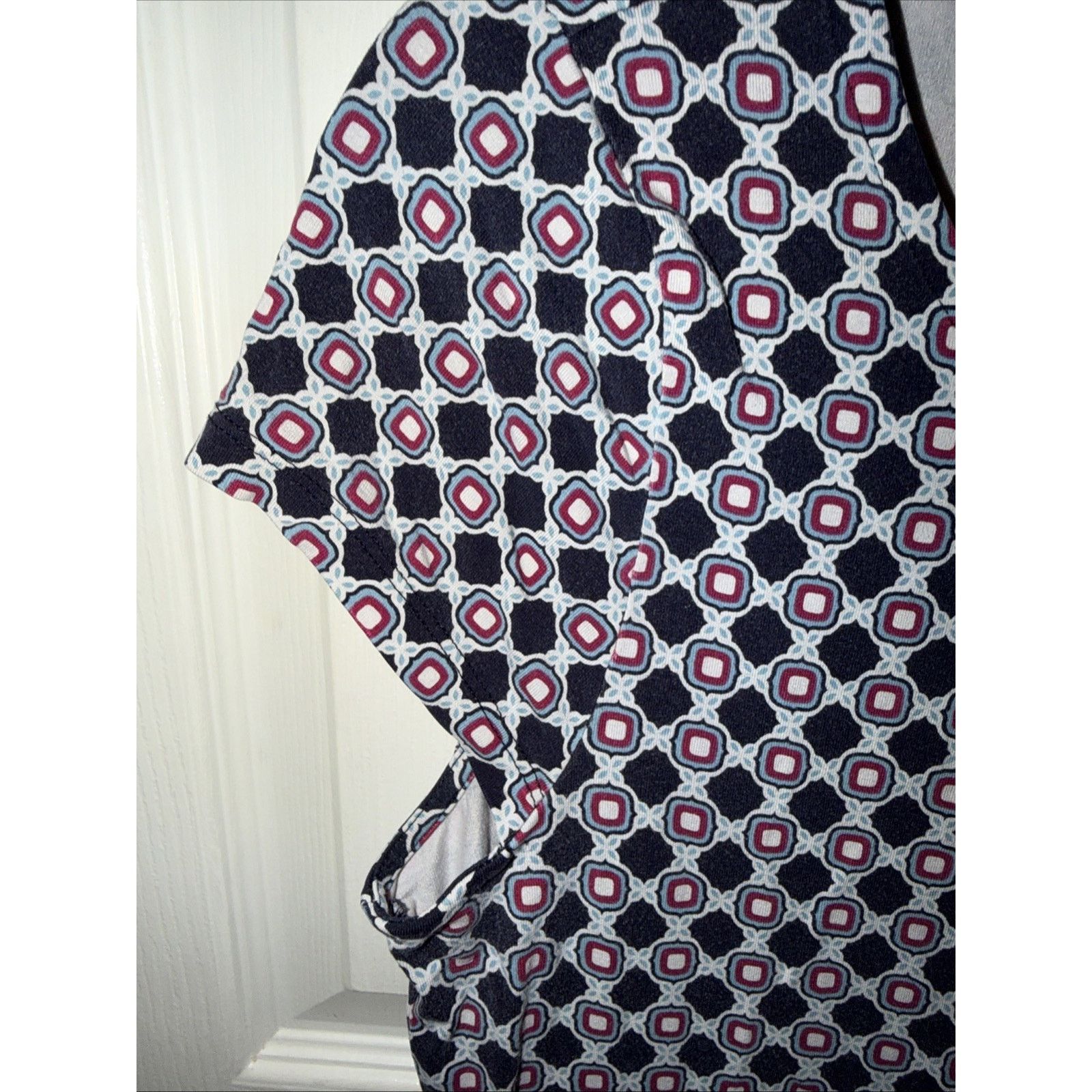 Talbots Talbots Womens Dress Size Medium Navy Blue Pink Geometric Size M / US 6-8 / IT 42-44 - 6 Thumbnail