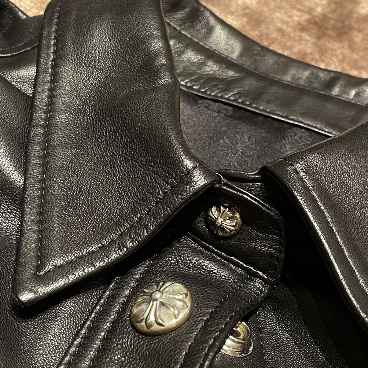 Chrome Hearts Chrome Hearts Black Leather Button Jacket Size US S / EU 44-46 / 1 - 6 Thumbnail