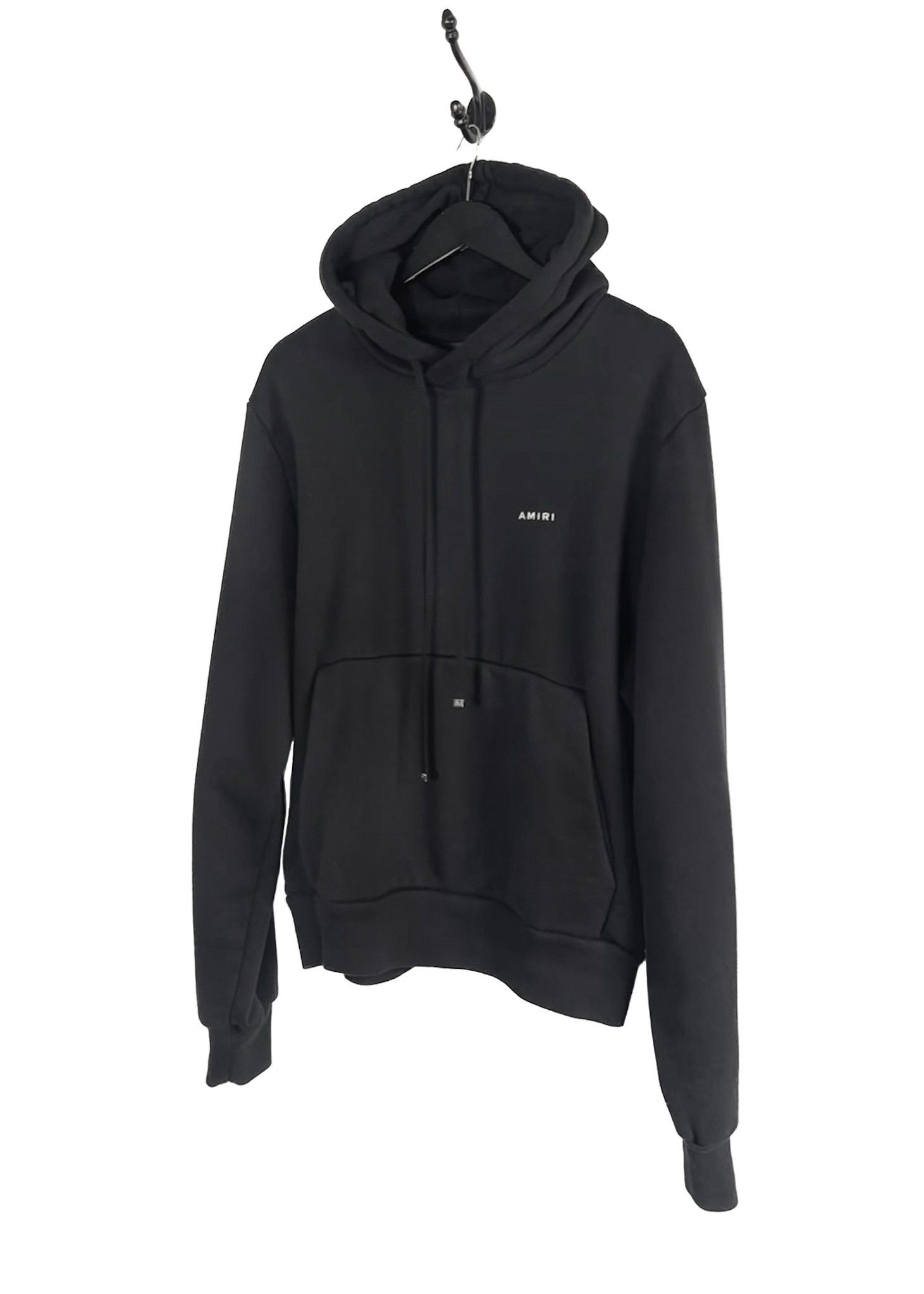 Amiri Amiri Black Small Logo Terrycloth Hoodie Size US M / EU 48-50 / 2 - 2 Thumbnail