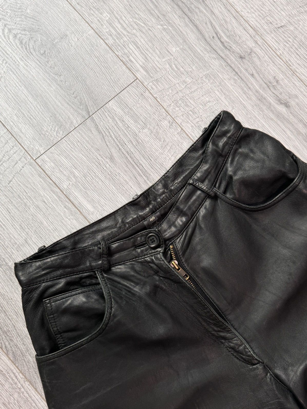 Other leather pants Y2k cowboy opium Rick Owen’s style baggy Size US 32 / EU 48 - 6 Thumbnail