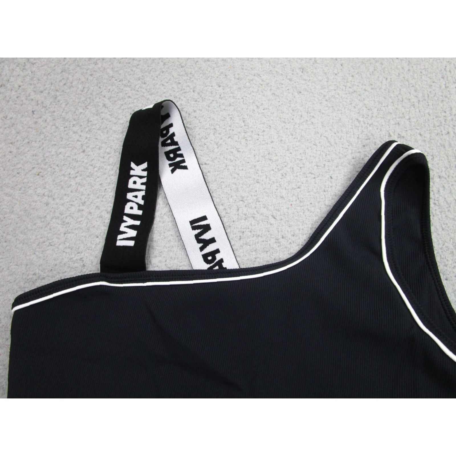 Ivy Park IVY PARK Swimsuit Womens Large Black One Shoulder One Piece Logo Strap Sporty Size L / US 10 / IT 46 - 3 Thumbnail