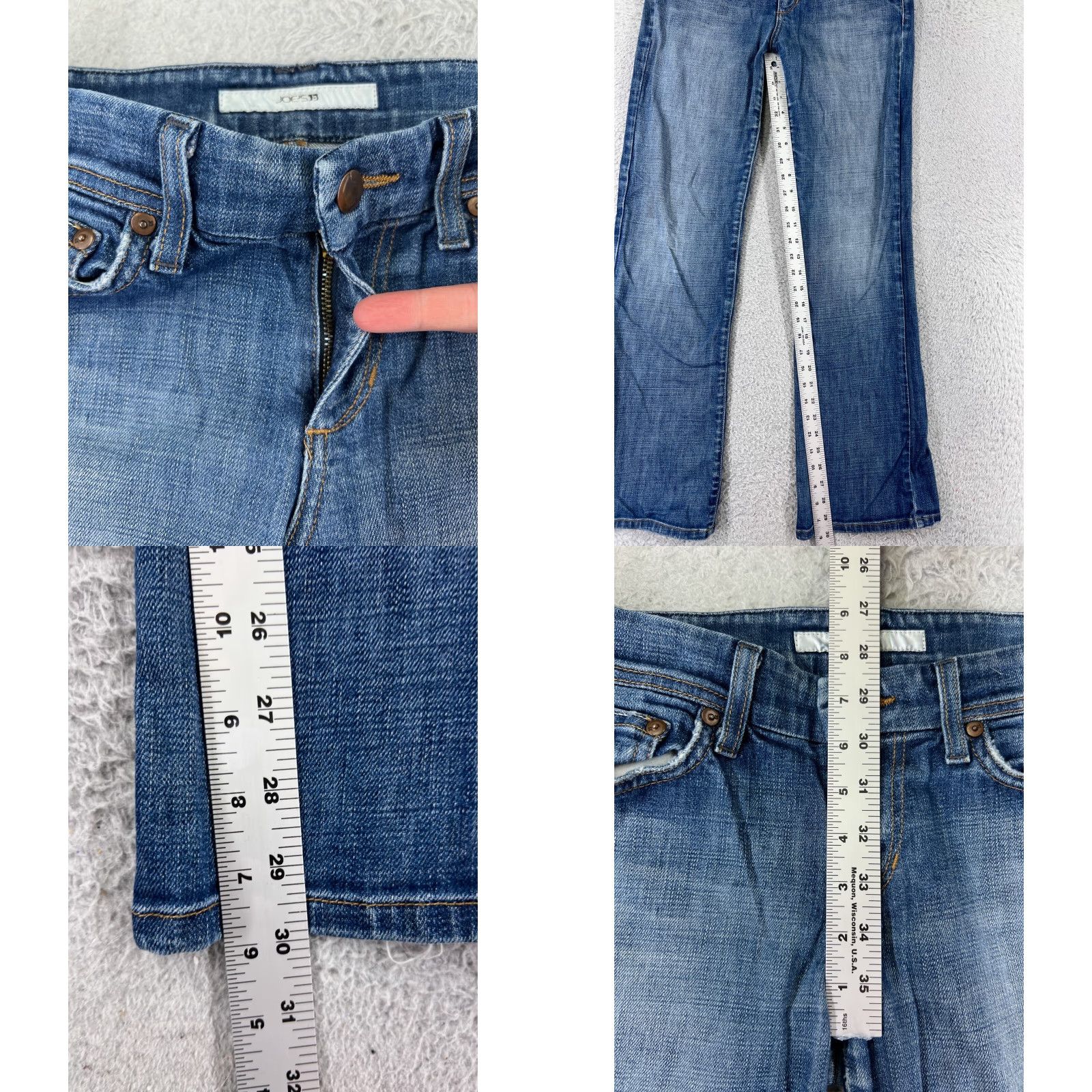 Vintage Joe's Jeans Womens Jeans 28 Blue Denim Low Rise Regular 5-Pocket Distressed Cotton Blend Size 28" / US 6 / IT 42 - 8 Thumbnail