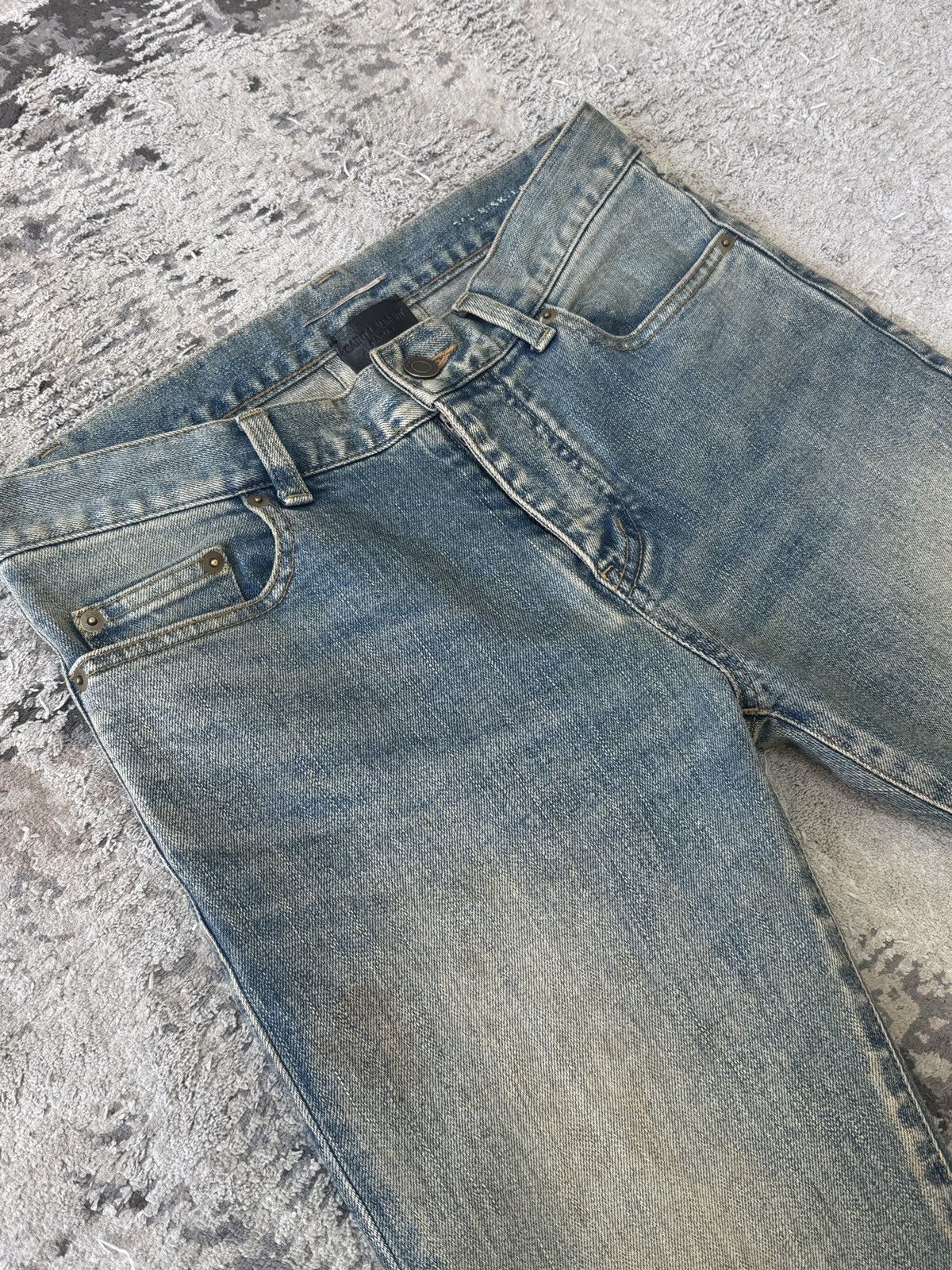 Saint Laurent Paris Saint Laurent Repaired Knee Slit Jeans Size US 29 - 2 Thumbnail