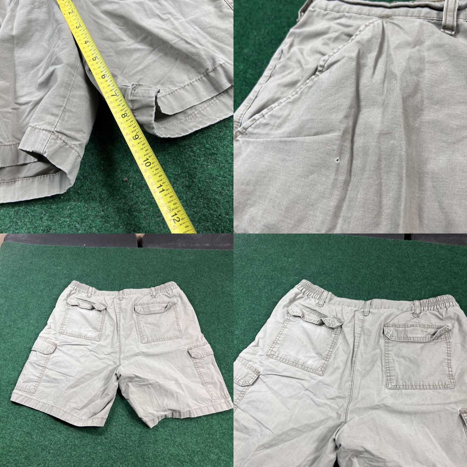 Wrangler Wrangler Men's Relaxed Mid Rise Faded Khaki Y2K Classic Cargo Shorts Size 36x10 Size US 36 / EU 52 - 8 Thumbnail