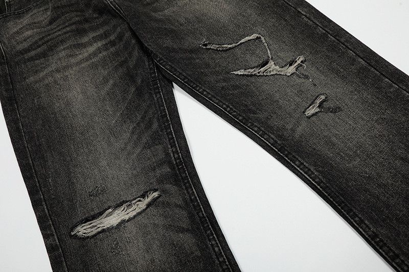 Vintage American street distressed straight loose ripped jeans Size US 32 / EU 48 - 4 Thumbnail