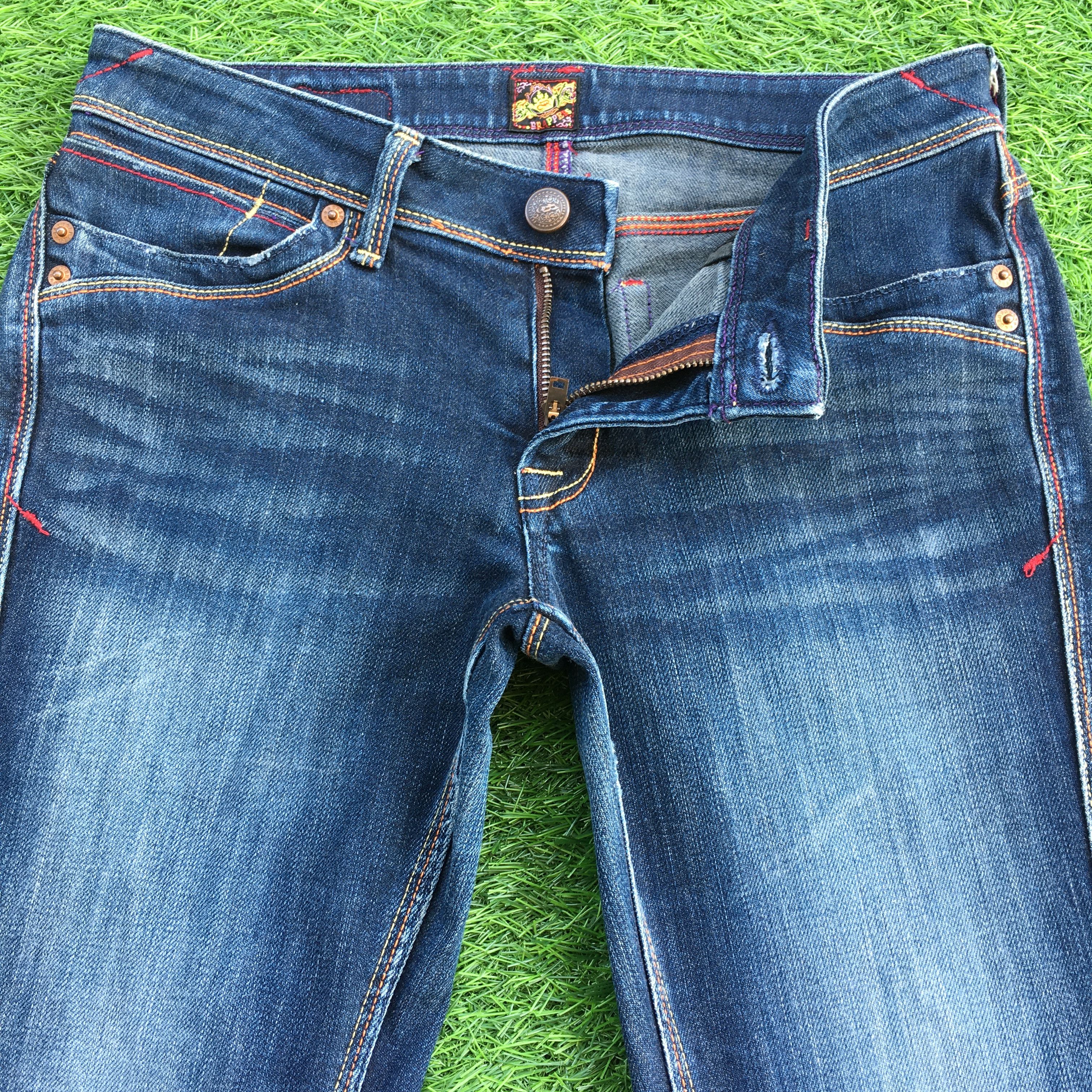 Japanese Brand Y2K Low Rise Distressed Flare Jeans D-1208 Size 26" / US 2 / IT 38 - 3 Thumbnail