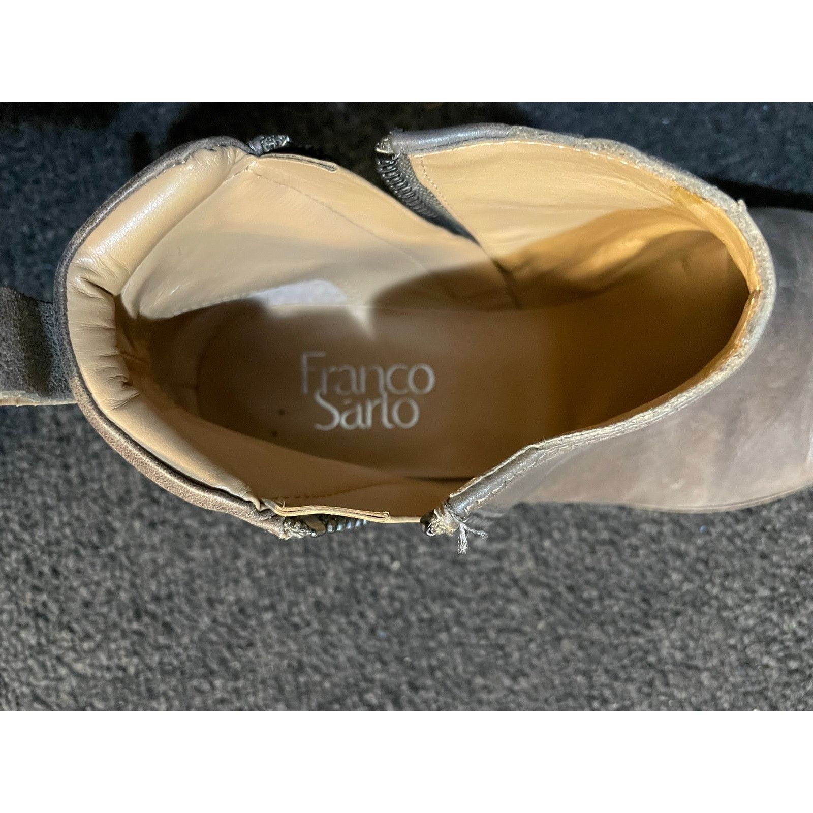 Franco Sarto Franco Sarto Keegan Ankle Boots Gray Double Zipper Women Size US 7.5 / IT 37.5 - 10 Thumbnail