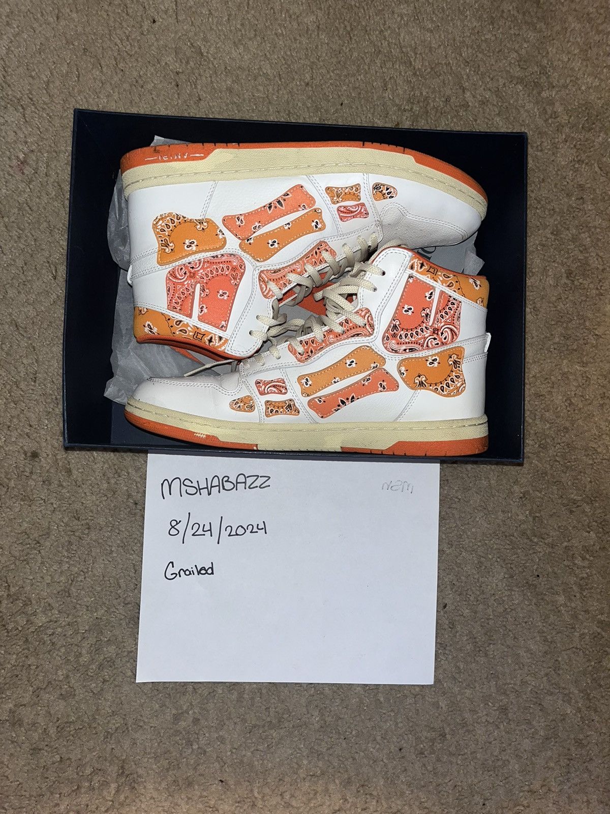 Amiri Skel-Top Hi Bandana High-Top Sneakers Size US 11 / EU 44 - 1 Thumbnail