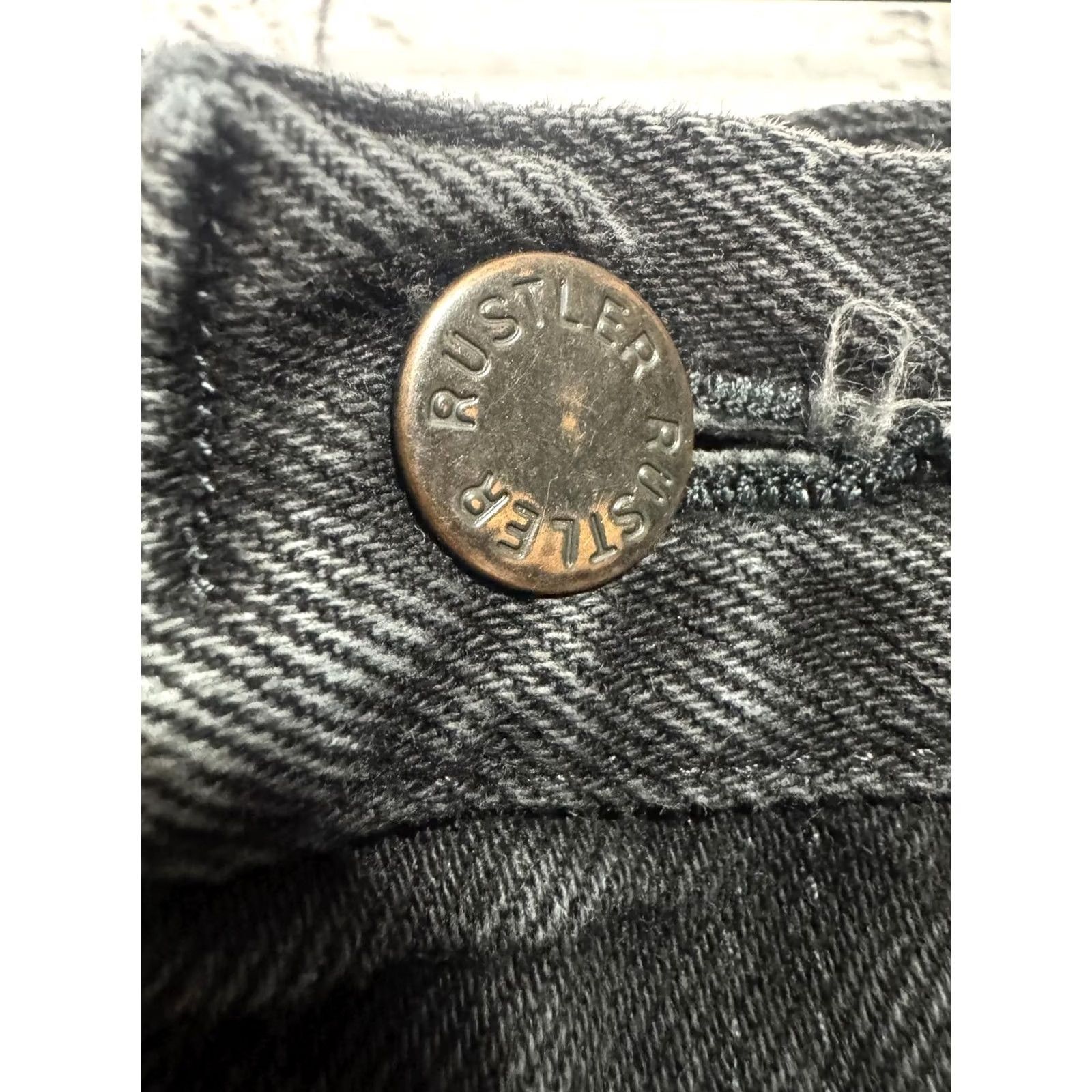 Vintage Rustler Men's Jeans Black 38x30 Cotton Denim Regular** Size US 38 / EU 54 - 5 Thumbnail
