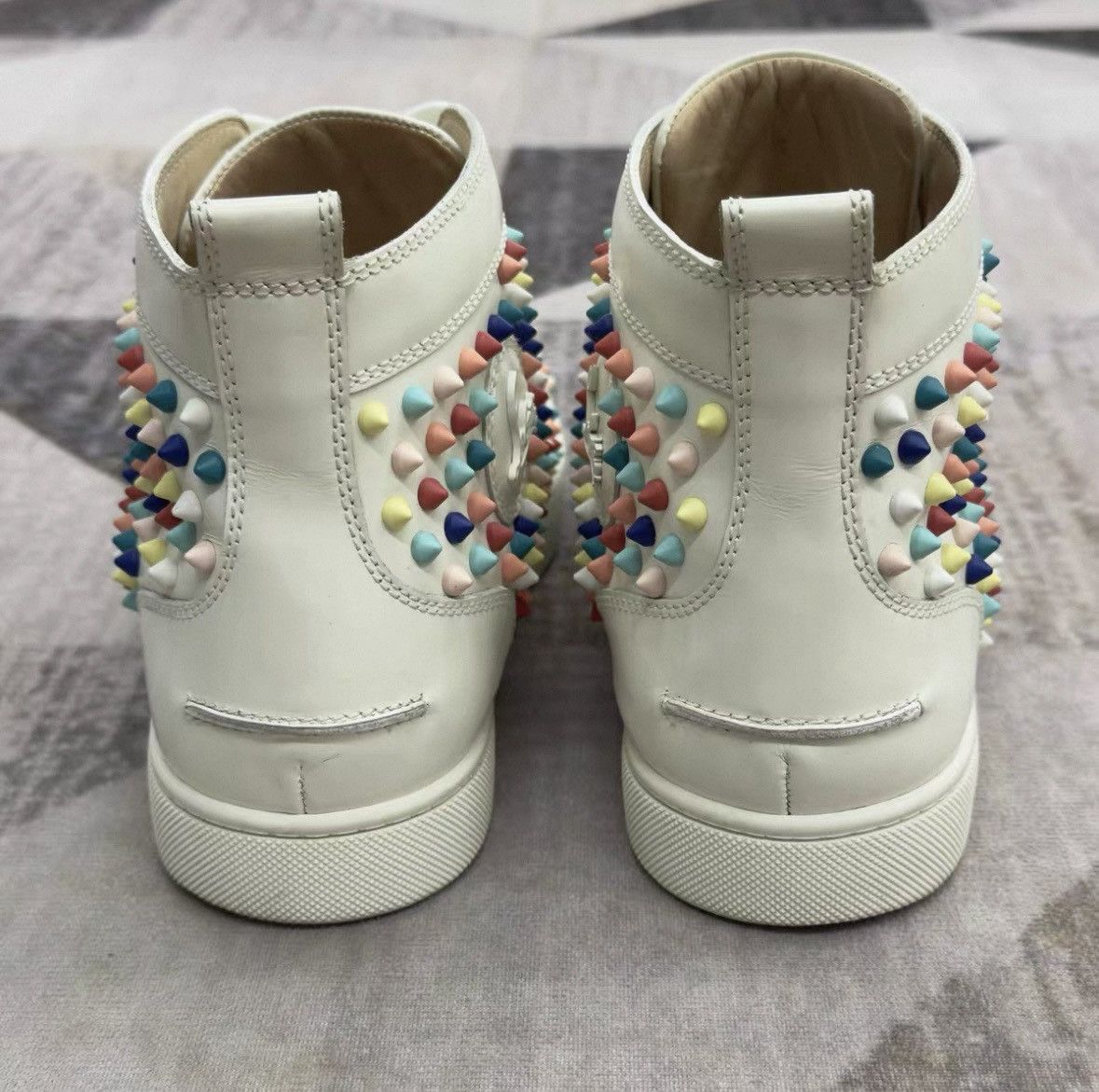 Christian Louboutin Christian Louboutin Rainbow Spike High Top Sneakers Size US 9.5 / EU 42-43 - 5 Thumbnail