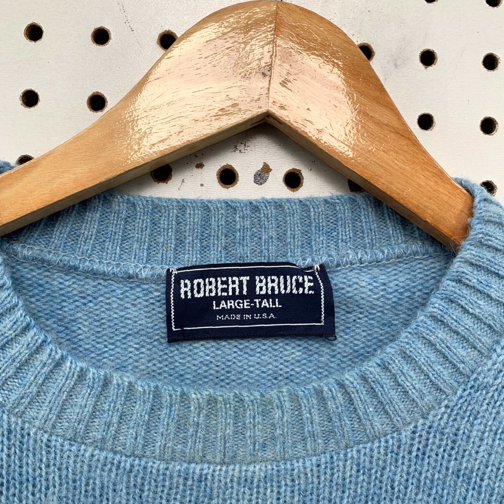 Vintage VINTAGE Robert Bruce Wool Sweater Mens Large Fits Medium Knit Work Made Usa Shirt Mens L Blue Wool Pullover 80s USAٺ Size US L / EU 52-54 / 3 - 3 Thumbnail