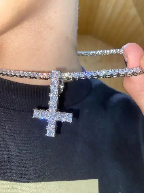 Other 45 Cm Upside-down cross , shut 'em up necklace Size ONE SIZE - 3 Thumbnail