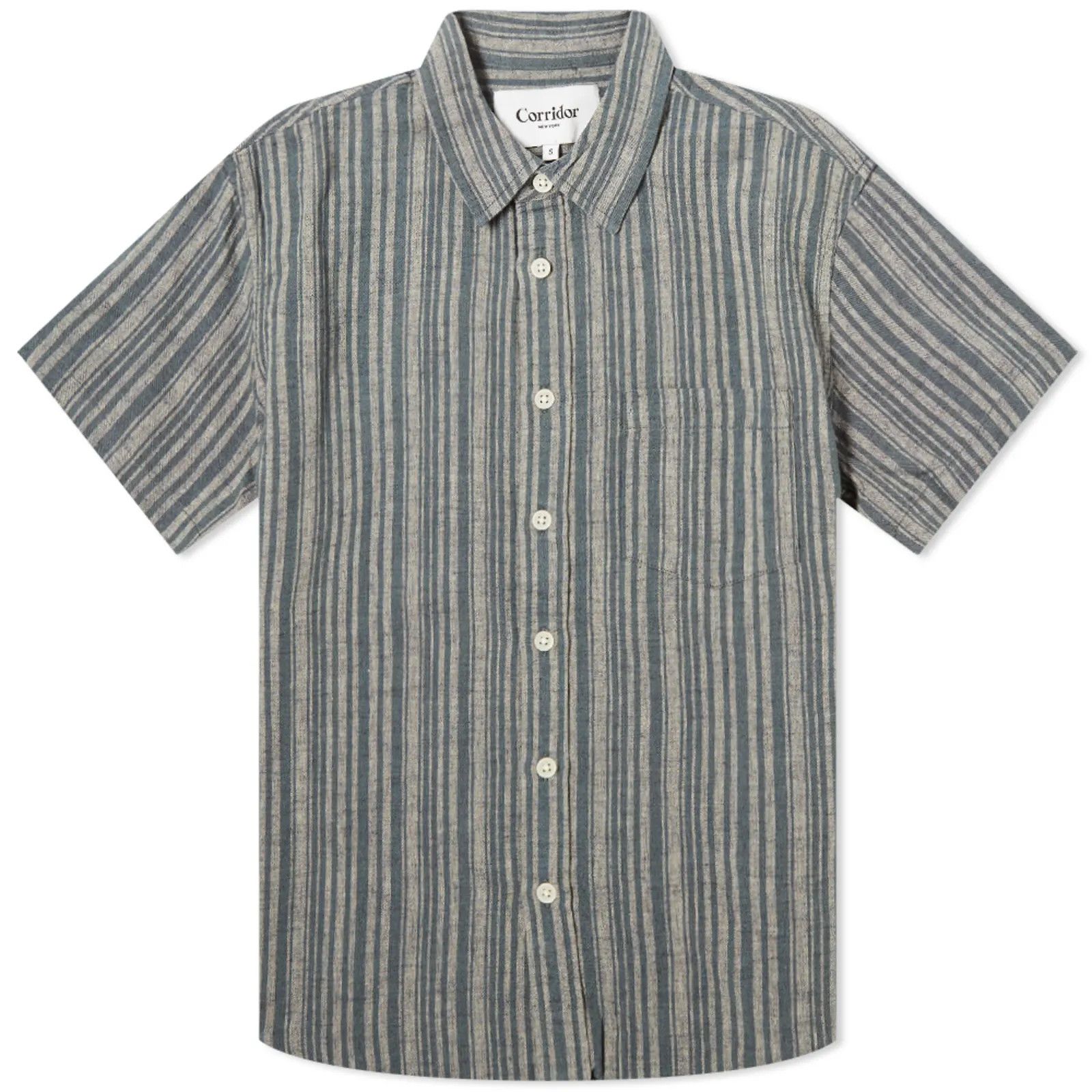 Corridor Rustic Stripe Shirt - Indigo Size US M / EU 48-50 / 2 - 1 Thumbnail