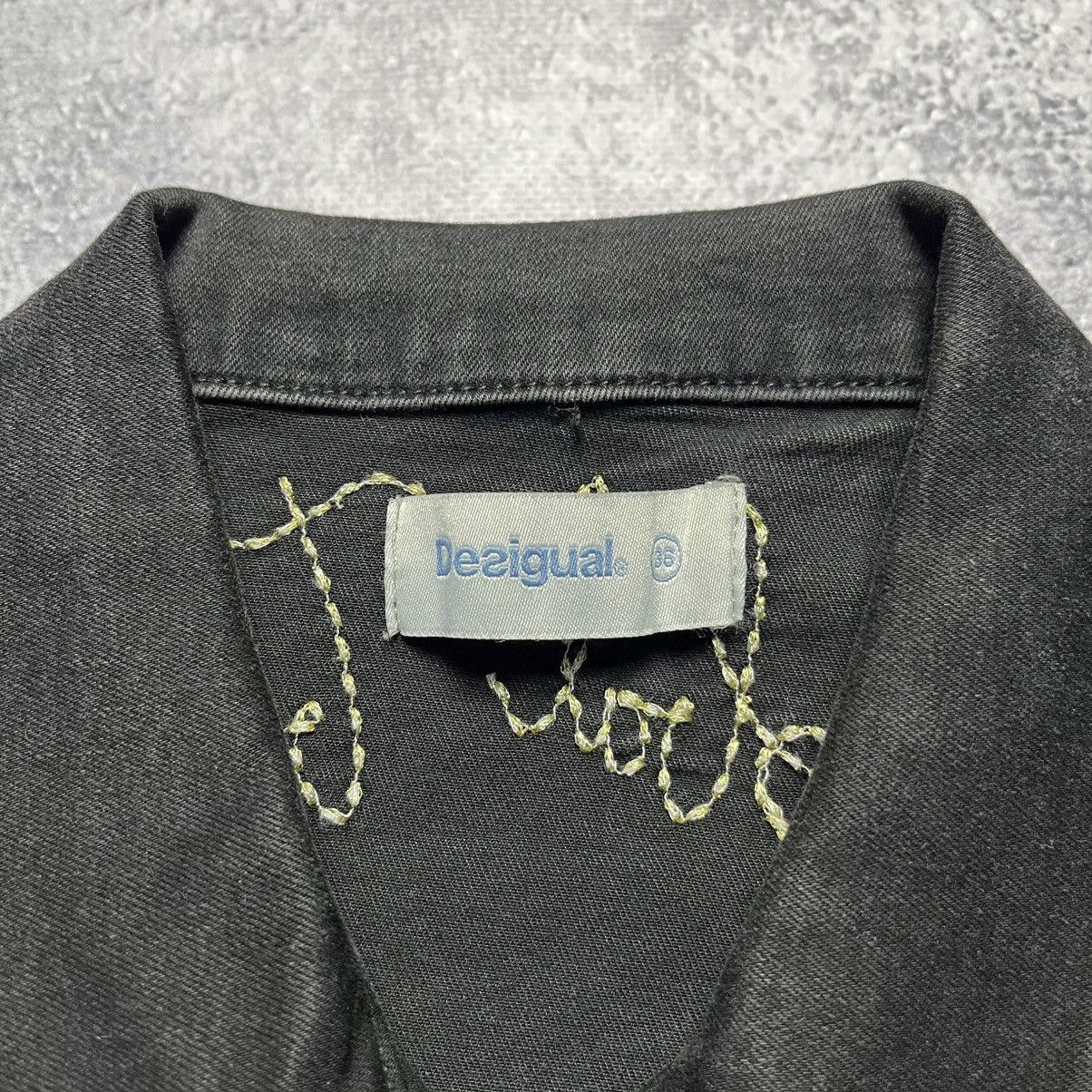 Desigual × Vintage Vintage Desigual Denim Jacket Knitted Sleeve Y2K Streetwear Size XS / US 0-2 / IT 36-38 - 6 Thumbnail