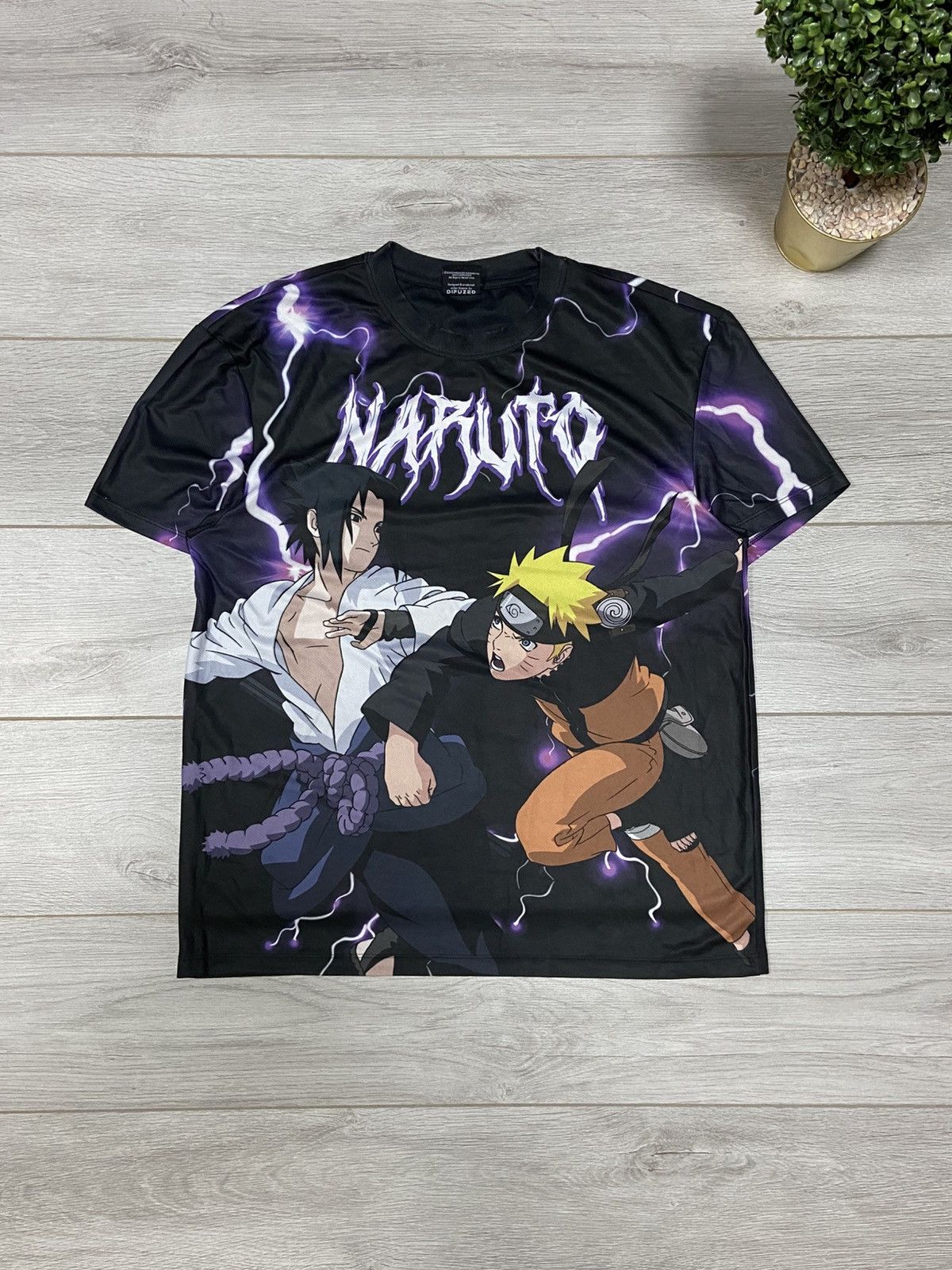 Anime Naruto shippuden Saske 2002 Masashi overprint vintage tshirt Size US L / EU 52-54 / 3 - 1 Thumbnail