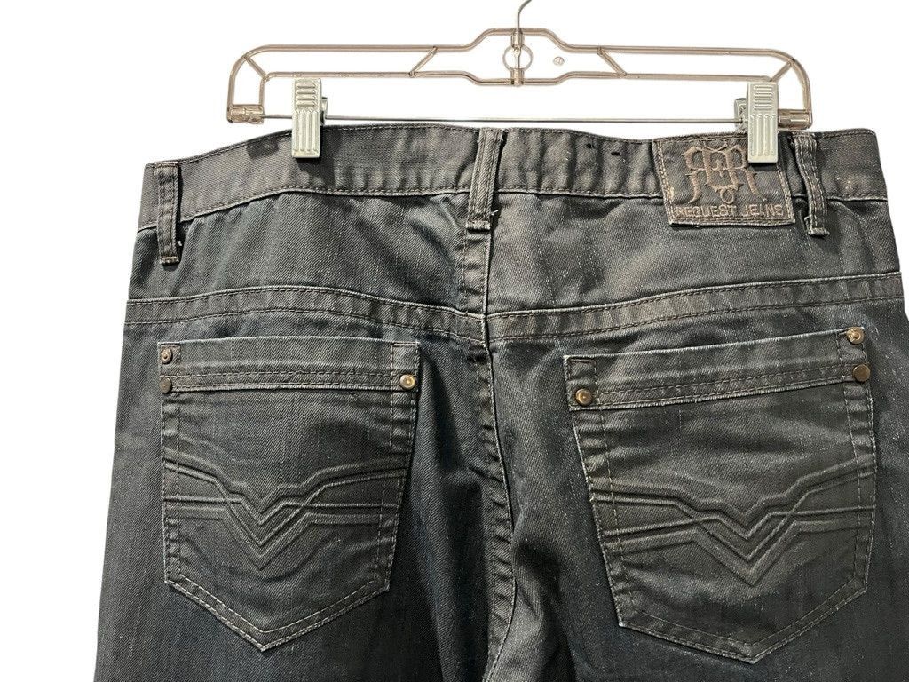 Request Jeans Request Jeans Y2K Size 36x30 Gray Straight Leg Studded Denim Size US 36 / EU 52 - 8 Thumbnail