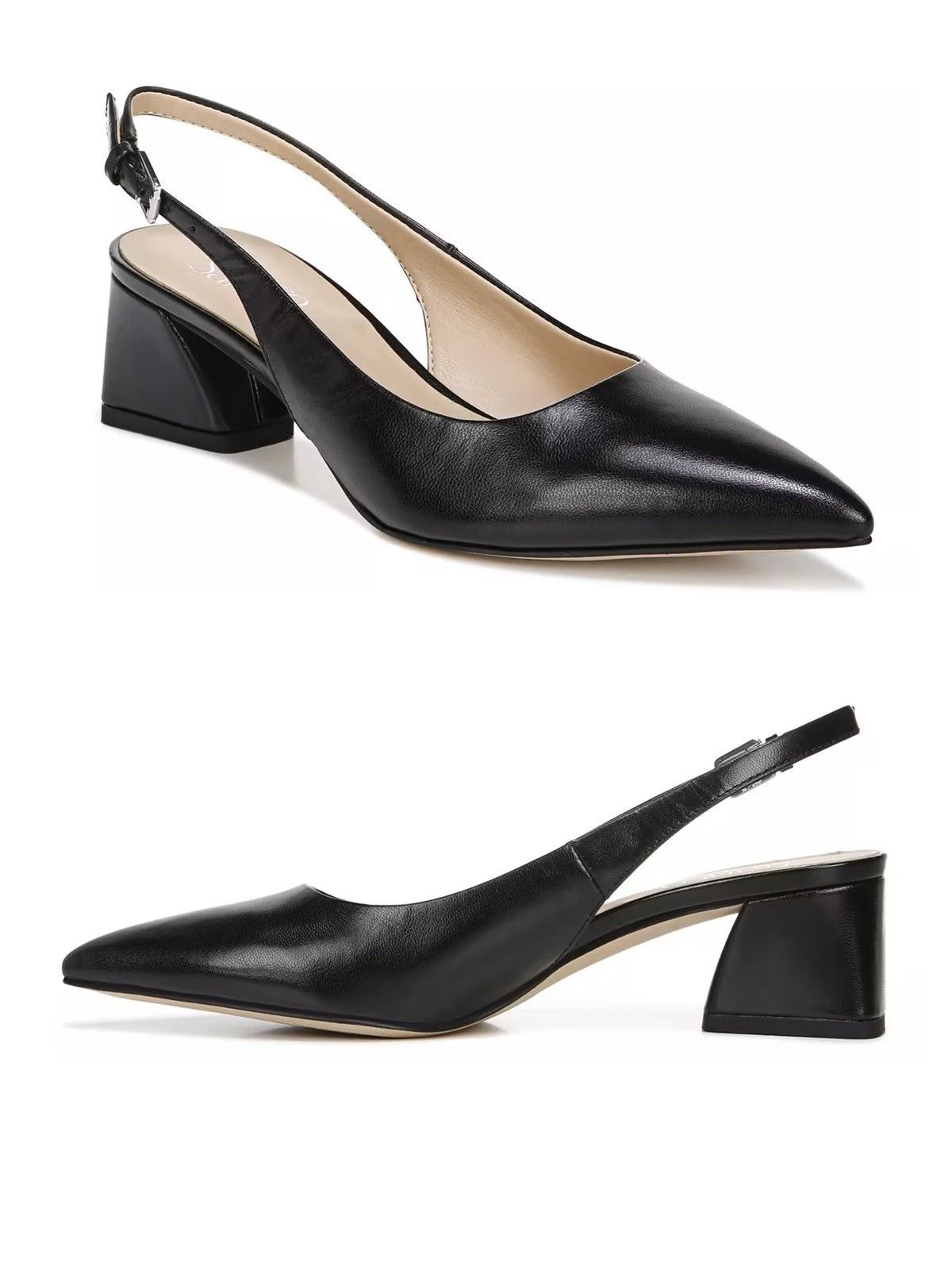 Franco Sarto New Franco Sarto Racer Pointed Toe Block Heel Slingback Pum Size US 9.5 / IT 39.5 - 1 Thumbnail