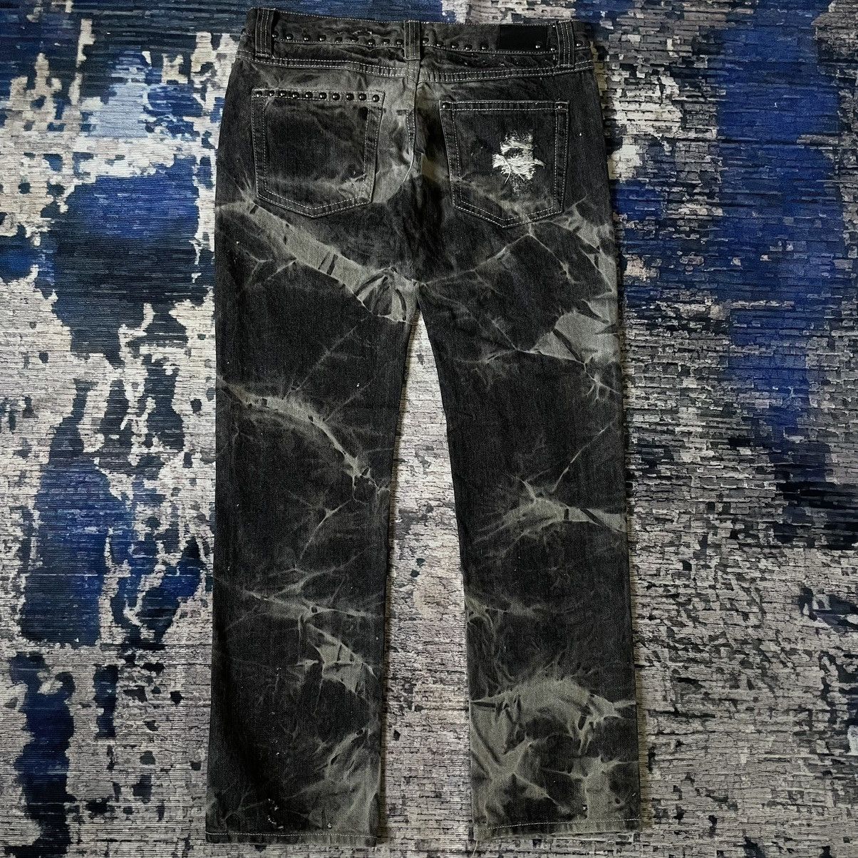 14th Addiction smoke acid wash distressed Jeans Gothic Punk Size US 33 - 15 Thumbnail