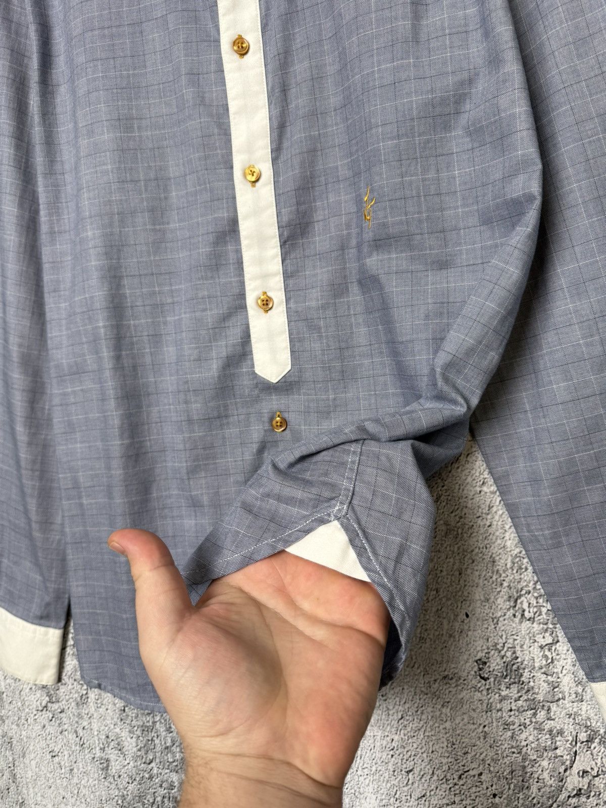 Lui's Luis Trenker Check Long Sleeve Button Shirt Contrast Collar Size US L / EU 52-54 / 3 - 6 Thumbnail