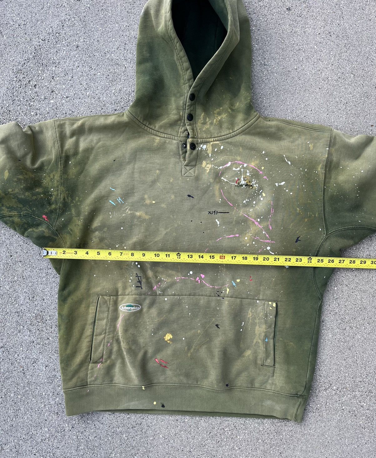 Carhartt × Japanese Brand Custom Arborwear Hoodie Sun Fade Distressed Thrashed Tree Size US L / EU 52-54 / 3 - 6 Thumbnail