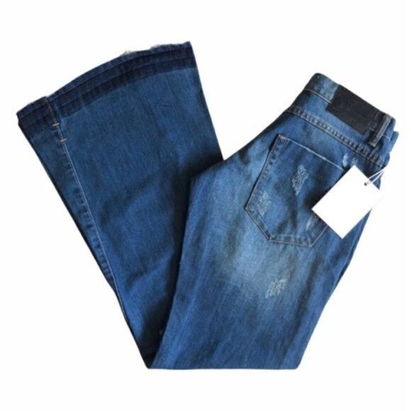 Free People × One Teaspoon One Teaspoon Free People Jeans 22 XXS NWT Westender Flare Fe Size 22" - 3 Thumbnail