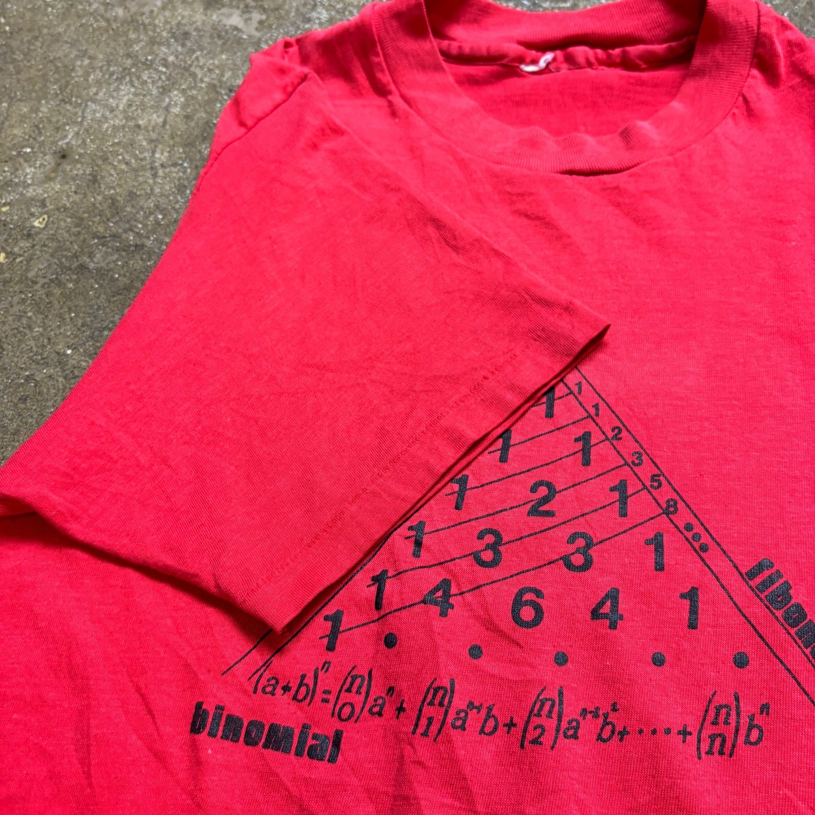 Vintage VTG Pascal Triangle Fibonacci Binomial Sequence Math Shirt S Size US S / EU 44-46 / 1 - 7 Thumbnail