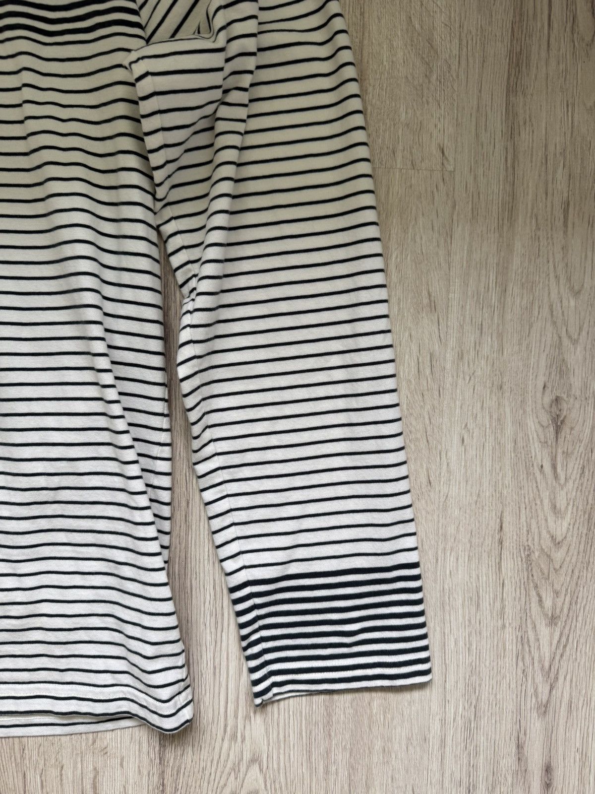 Mr P. Mr P Striped Long Sleeve T-Shirt XL White Blue MR PORTER Size US XL / EU 56 / 4 - 3 Thumbnail