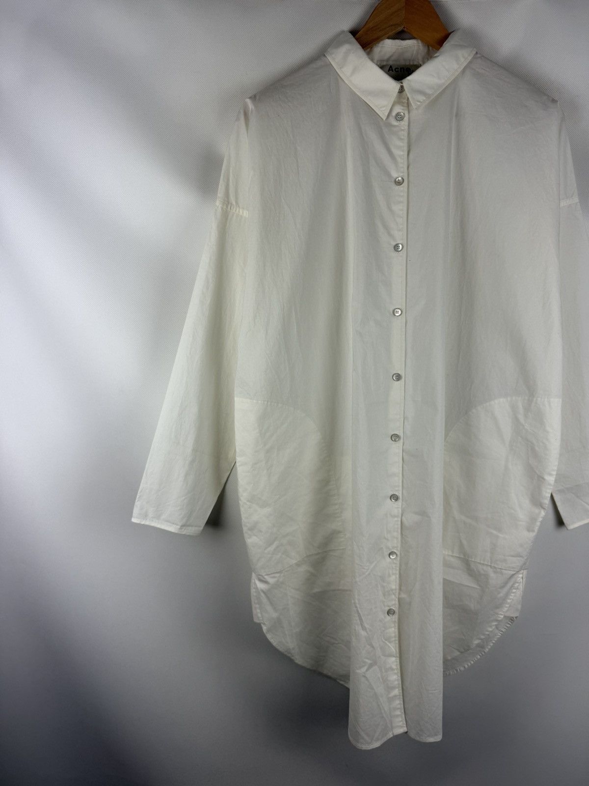 Acne Studios Acne Studios Lash Poplin Tech Oversize L/S Shirt Dress Size XS / US 0-2 / IT 36-38 - 4 Thumbnail