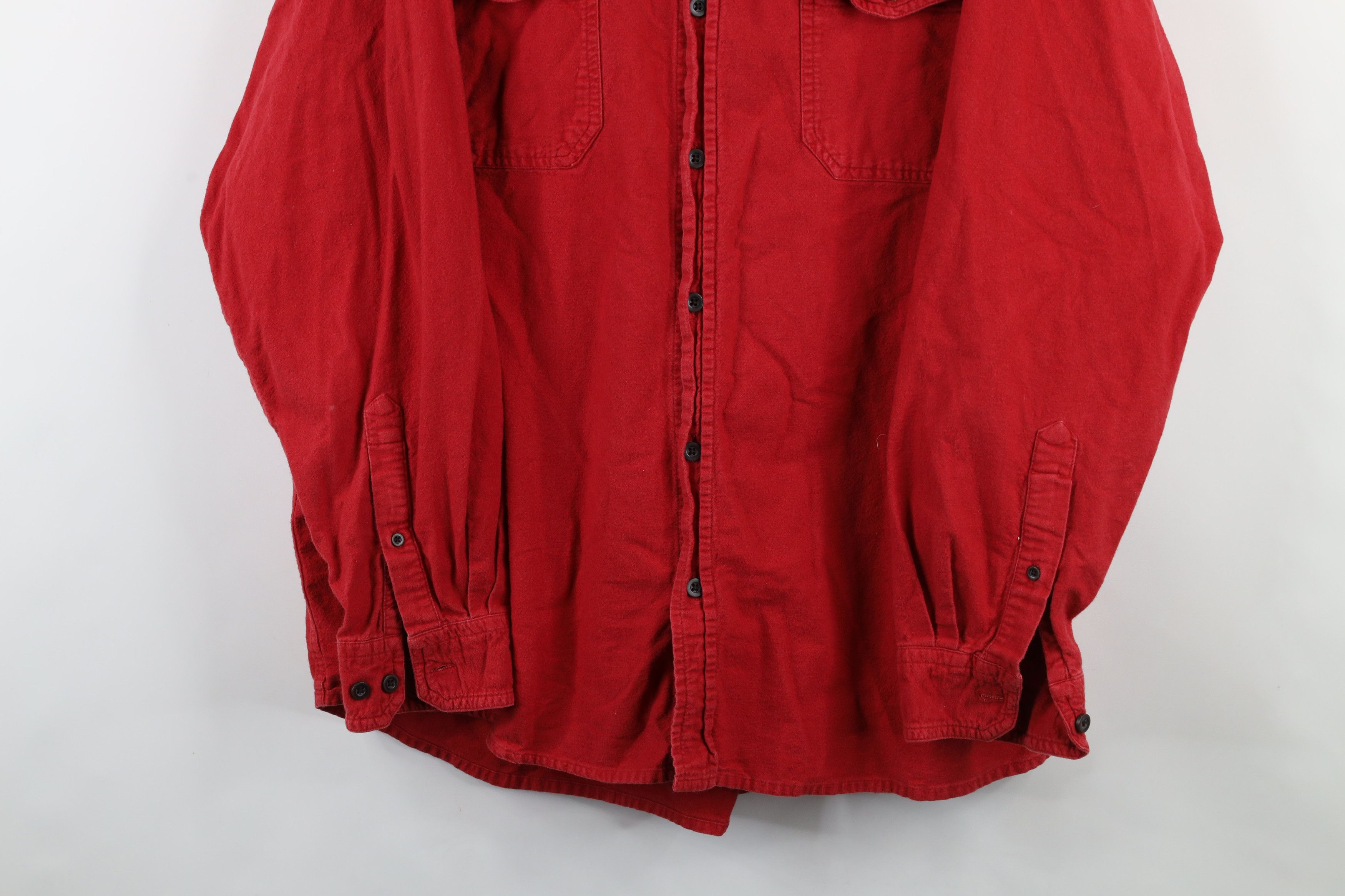 Vintage Vintage 90s Streetwear Cloth Collared Button Shirt Red Size US XL / EU 56 / 4 - 3 Thumbnail