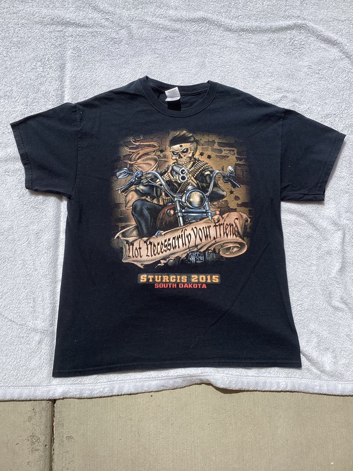Gildan × Vintage 2015 Sturgis South Dakota Black Hills motorcycle rally Tee Size US L / EU 52-54 / 3 - 1 Thumbnail